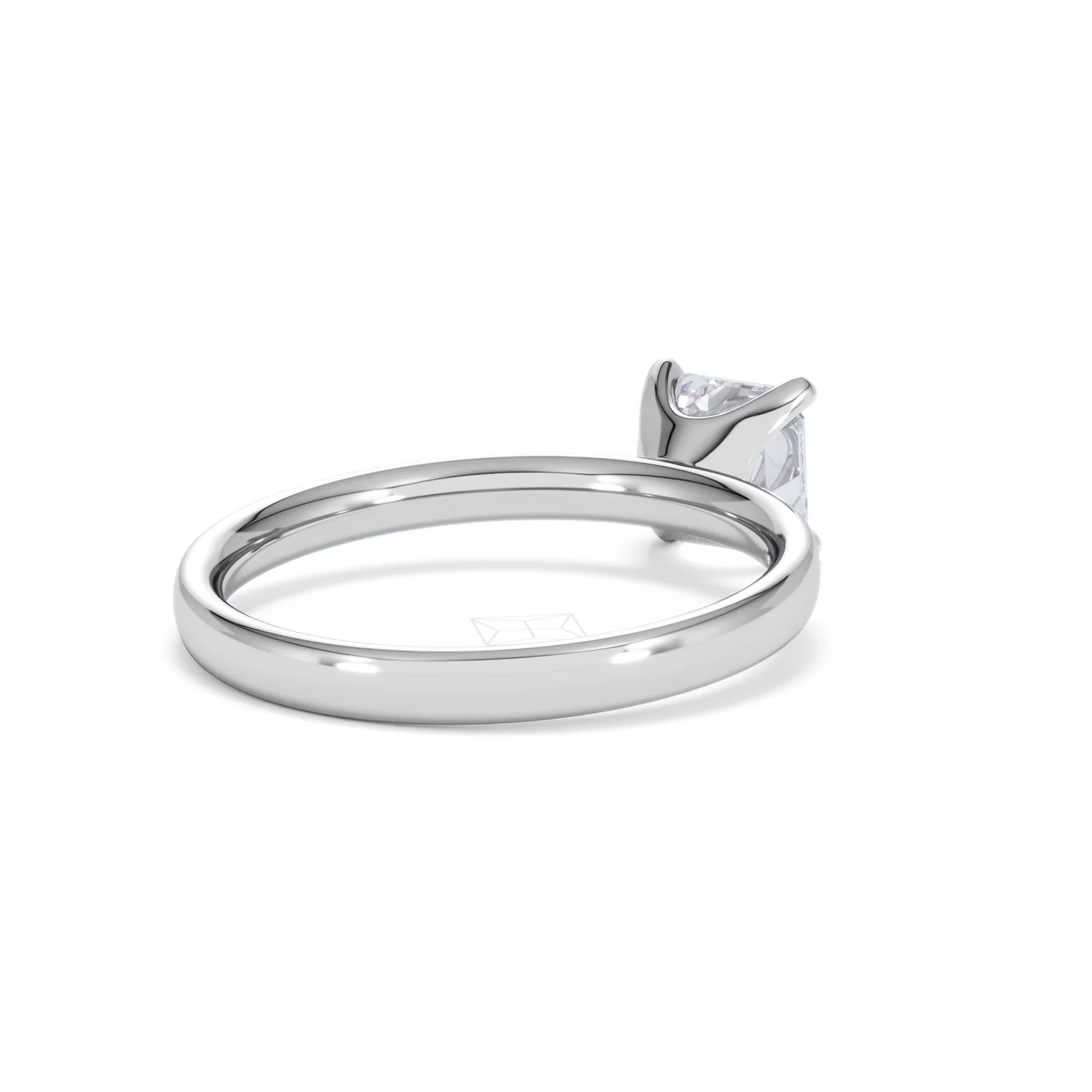 Origin 1.00ct Asscher Cut Lab Diamond Solitaire Engagement Ring in Platinum - Image 40