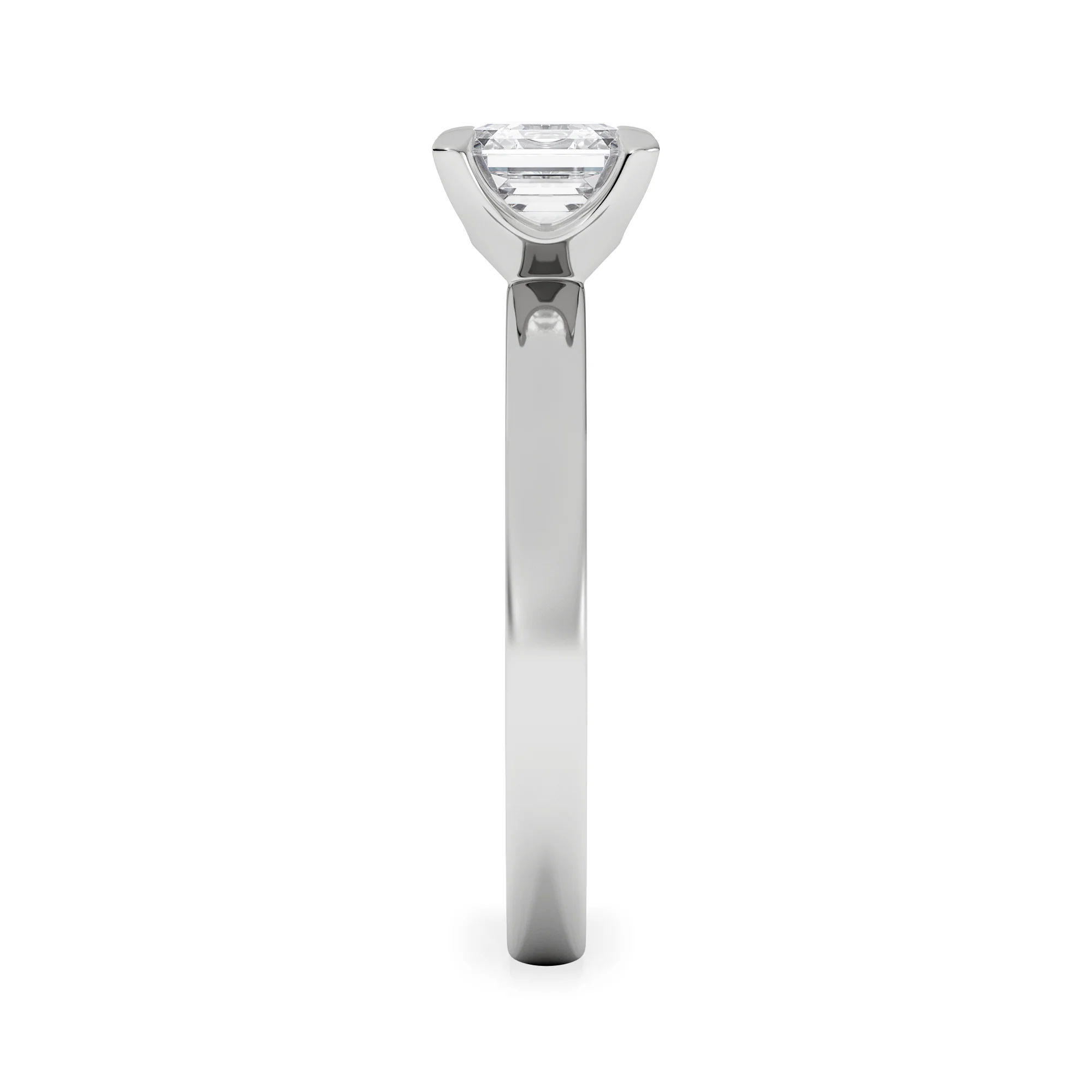Origin 1.00ct Asscher Cut Lab Diamond Solitaire Engagement Ring in Platinum - Image 5