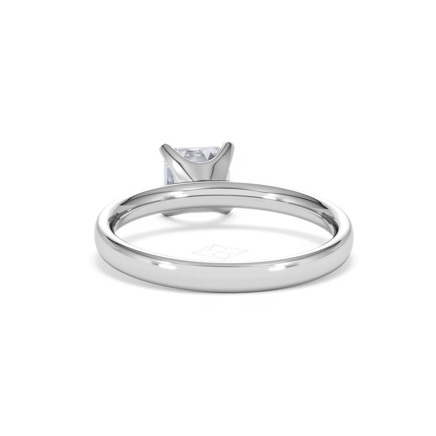 Origin 1.00ct Asscher Cut Lab Diamond Solitaire Engagement Ring in Platinum - Image 50