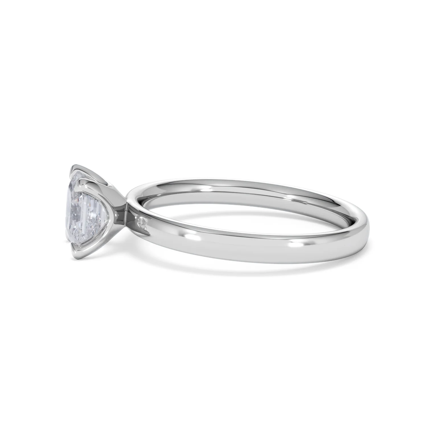 Origin 1.00ct Asscher Cut Lab Diamond Solitaire Engagement Ring in Platinum - Image 70
