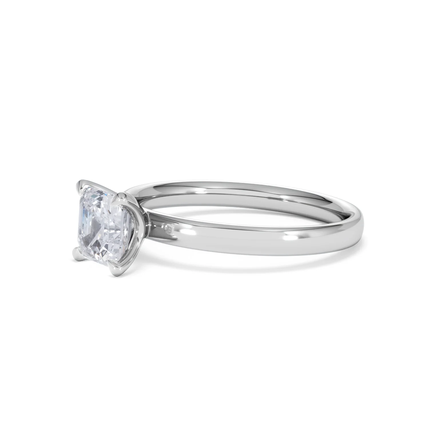 Origin 1.00ct Asscher Cut Lab Diamond Solitaire Engagement Ring in Platinum - Image 76
