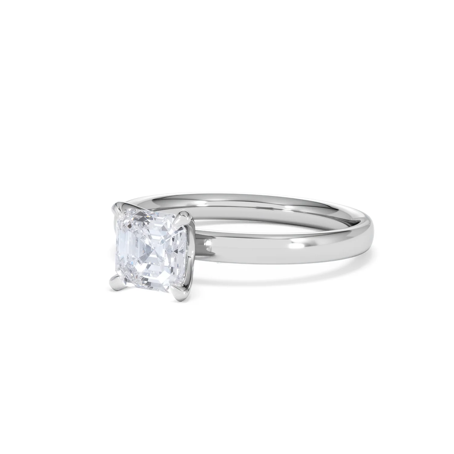 Origin 1.00ct Asscher Cut Lab Diamond Solitaire Engagement Ring in Platinum - Image 81