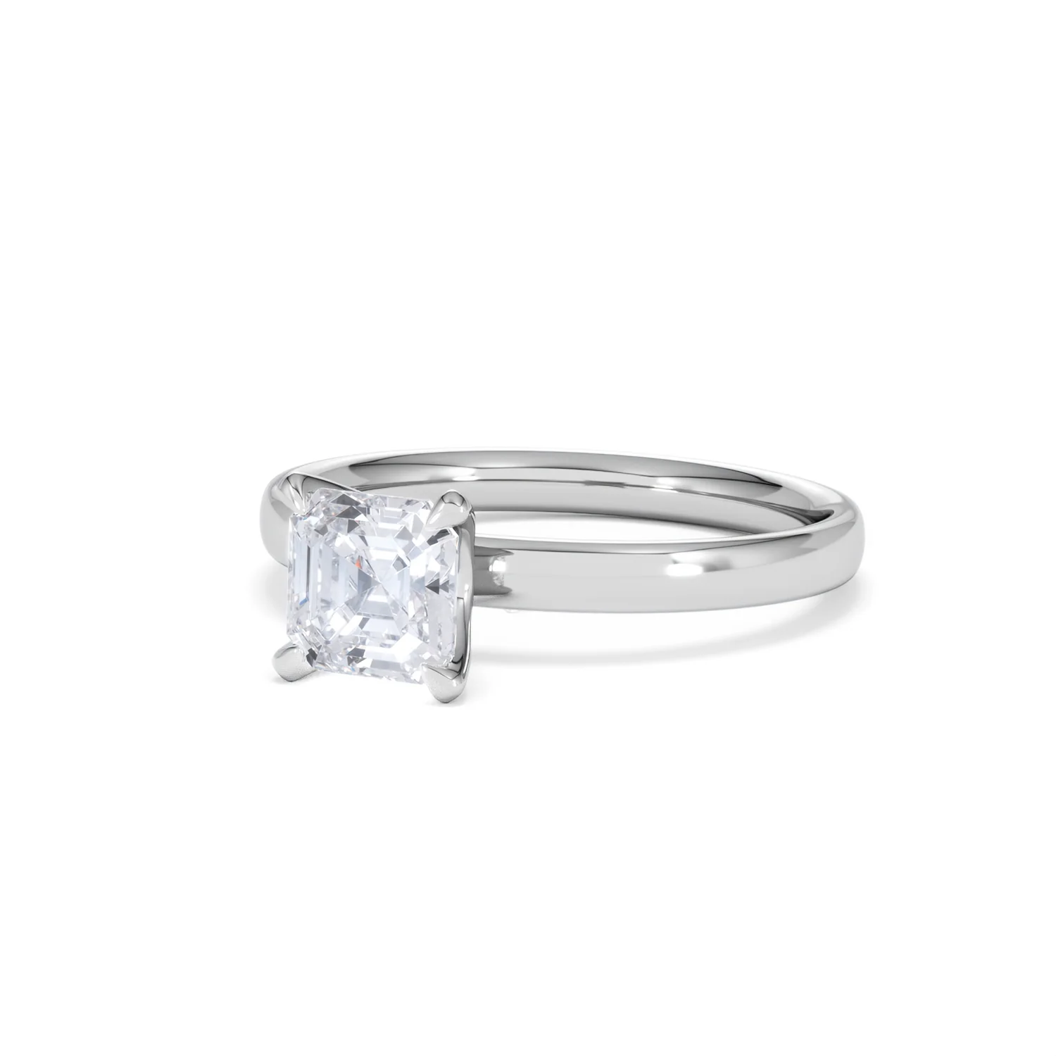 Origin 1.00ct Asscher Cut Lab Diamond Solitaire Engagement Ring in Platinum - Image 82