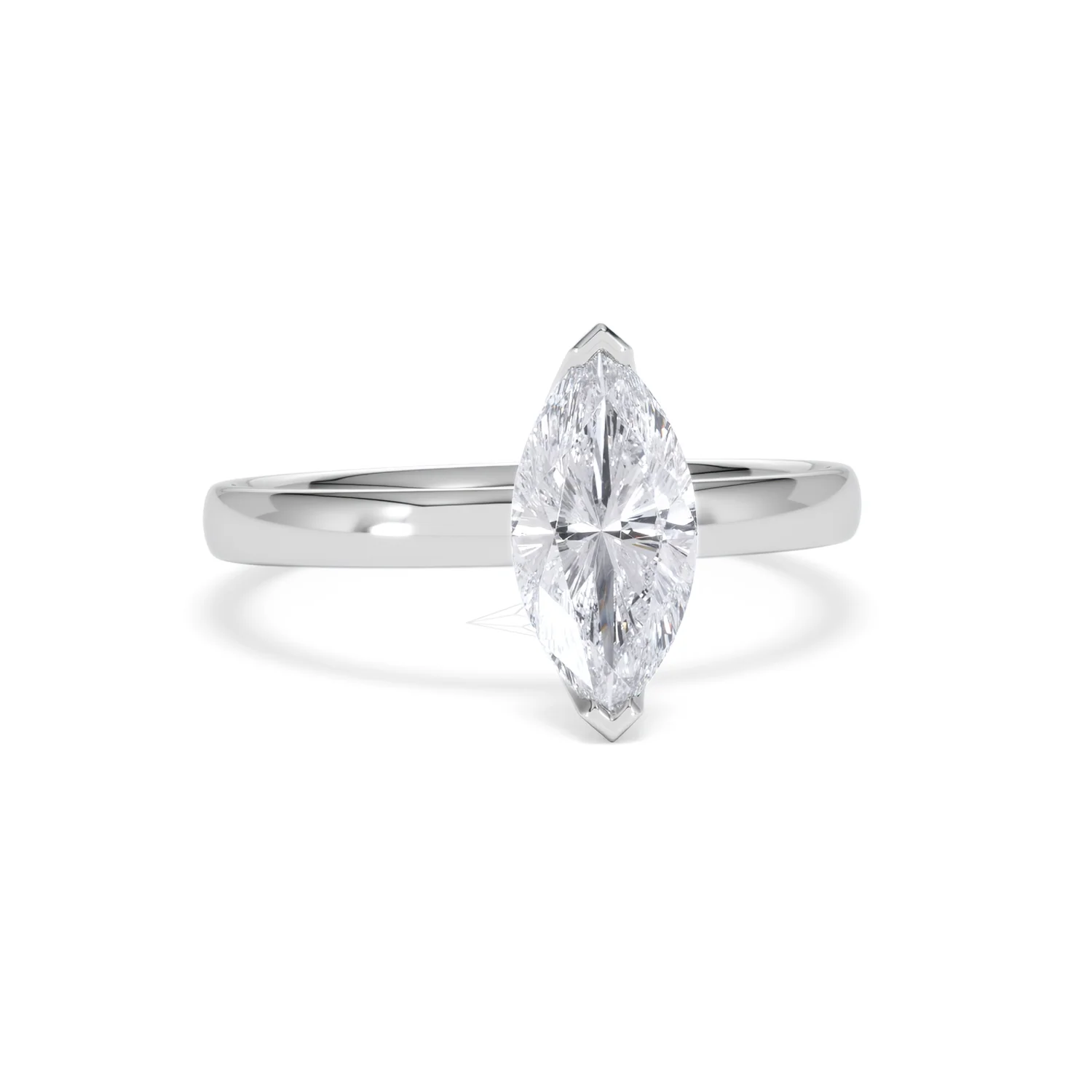 Origin 1.00ct Marquise Cut Lab Diamond Solitaire Engagement Ring in 18K White Gold - Image 10