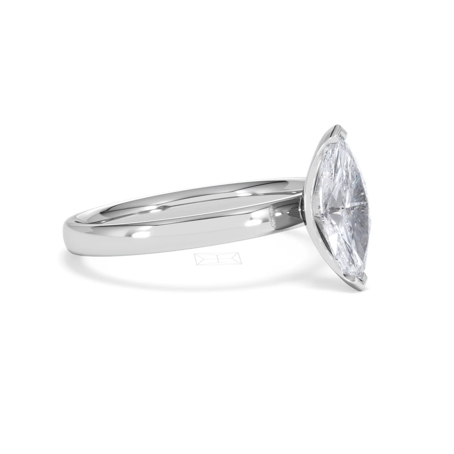 Origin 1.00ct Marquise Cut Lab Diamond Solitaire Engagement Ring in 18K White Gold - Image 19