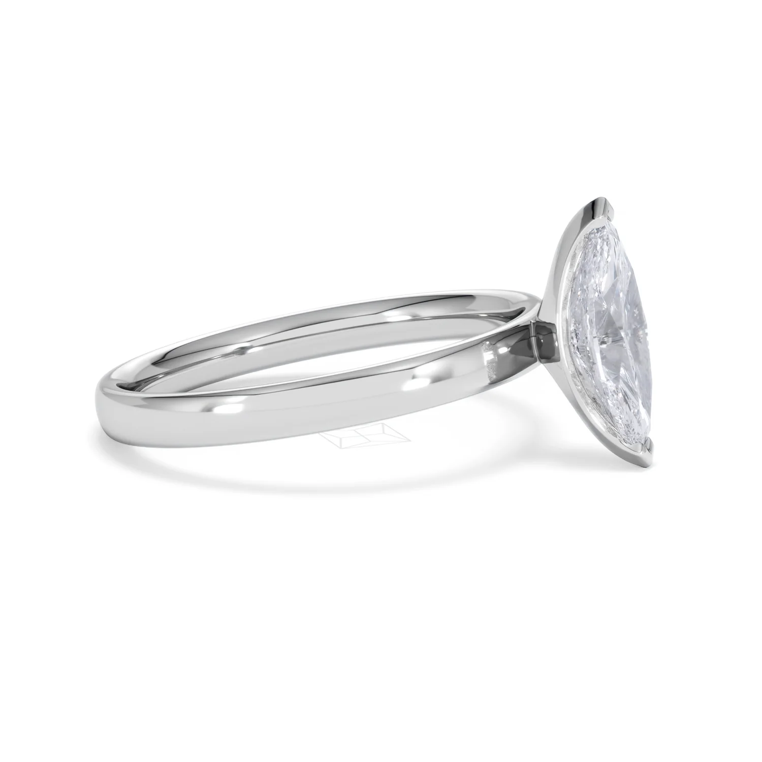 Origin 1.00ct Marquise Cut Lab Diamond Solitaire Engagement Ring in 18K White Gold - Image 23