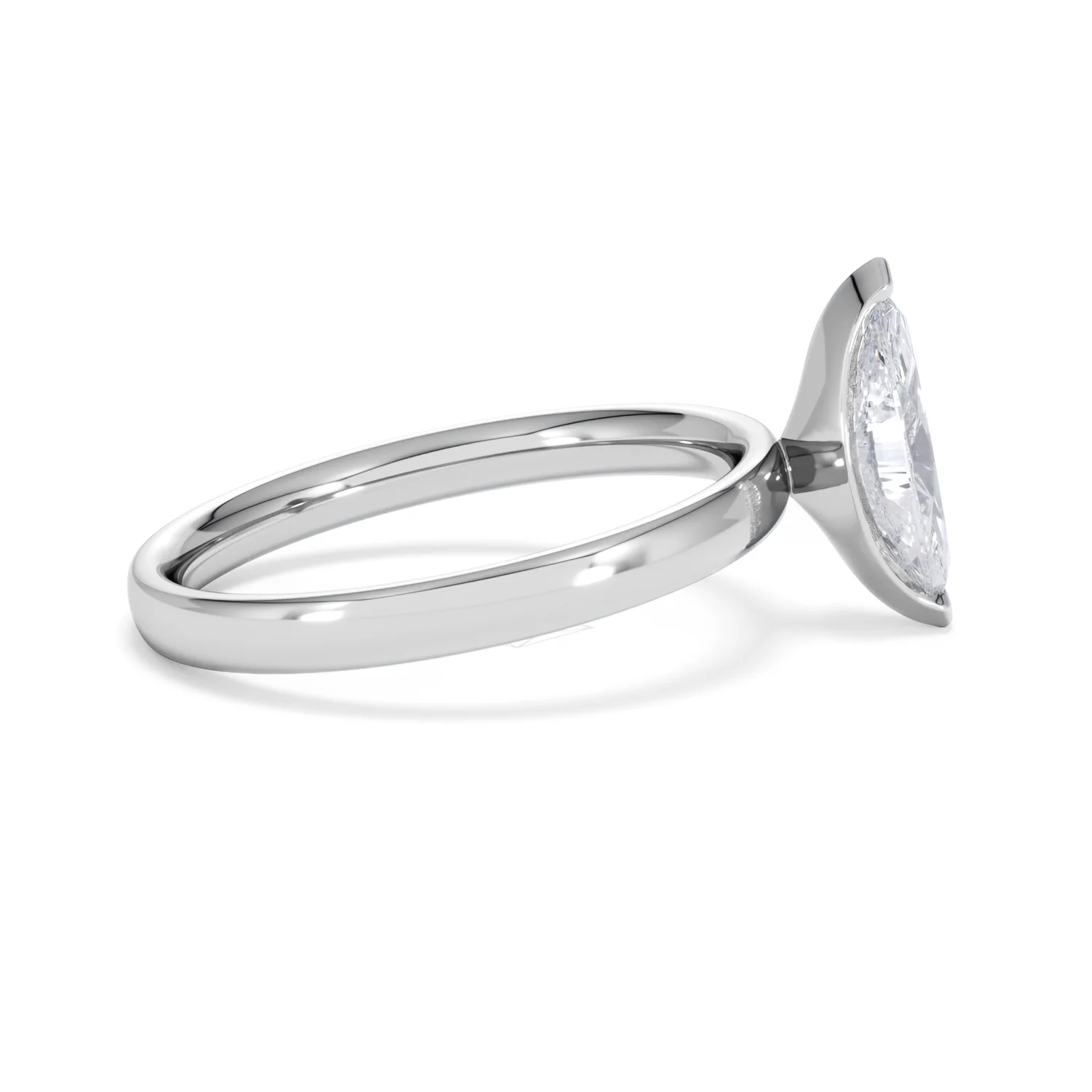 Origin 1.00ct Marquise Cut Lab Diamond Solitaire Engagement Ring in 18K White Gold - Image 28