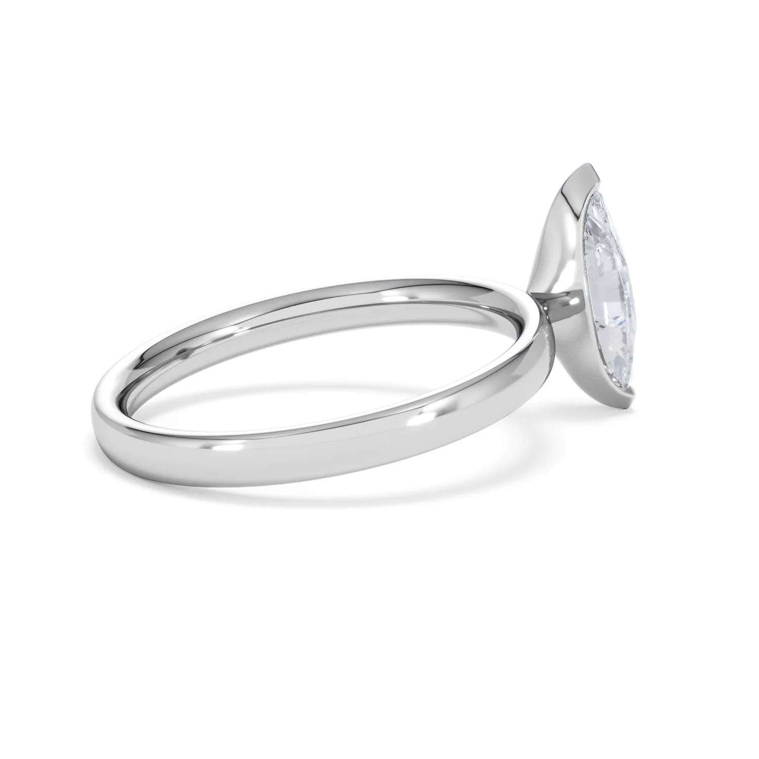 Origin 1.00ct Marquise Cut Lab Diamond Solitaire Engagement Ring in 18K White Gold - Image 33