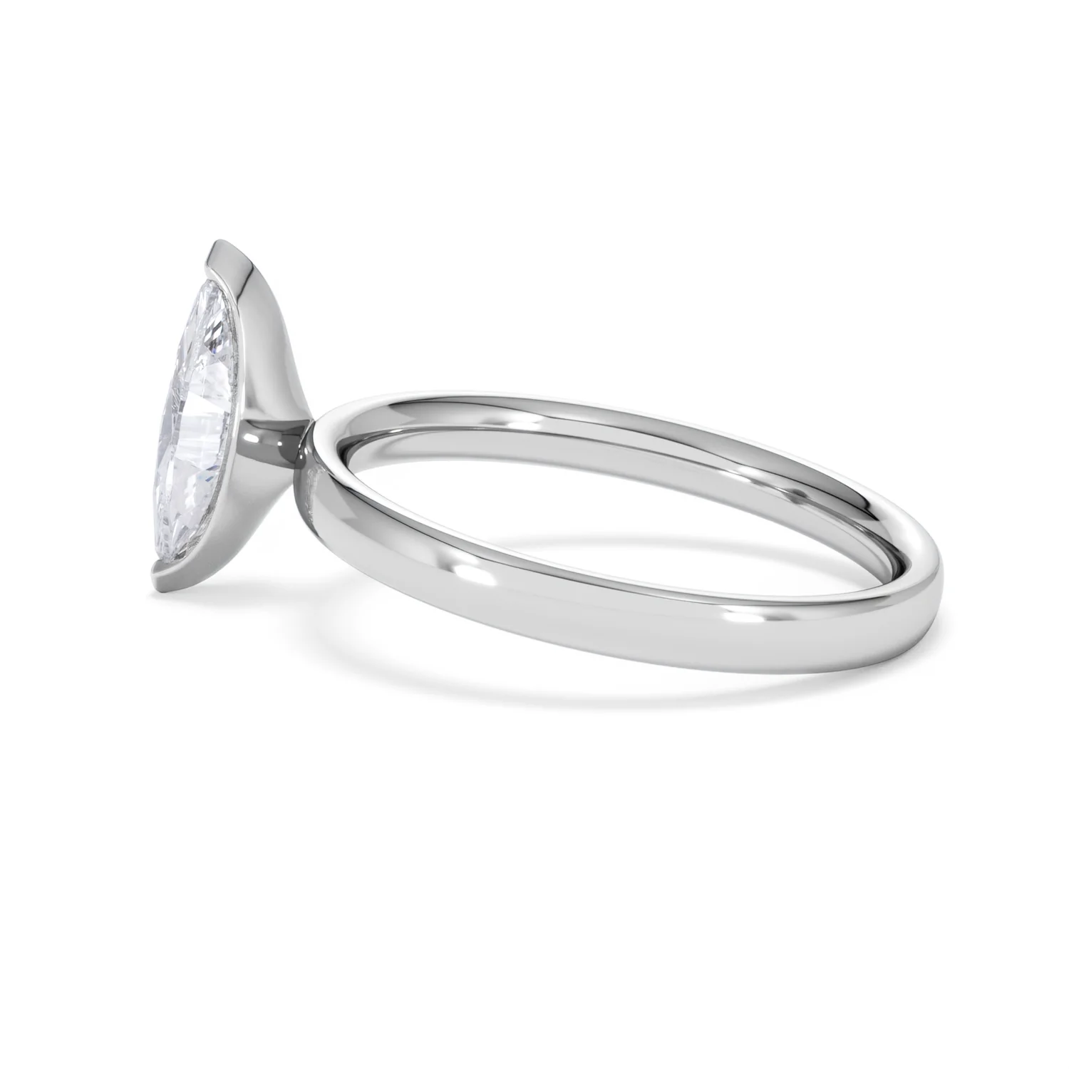Origin 1.00ct Marquise Cut Lab Diamond Solitaire Engagement Ring in 18K White Gold - Image 65