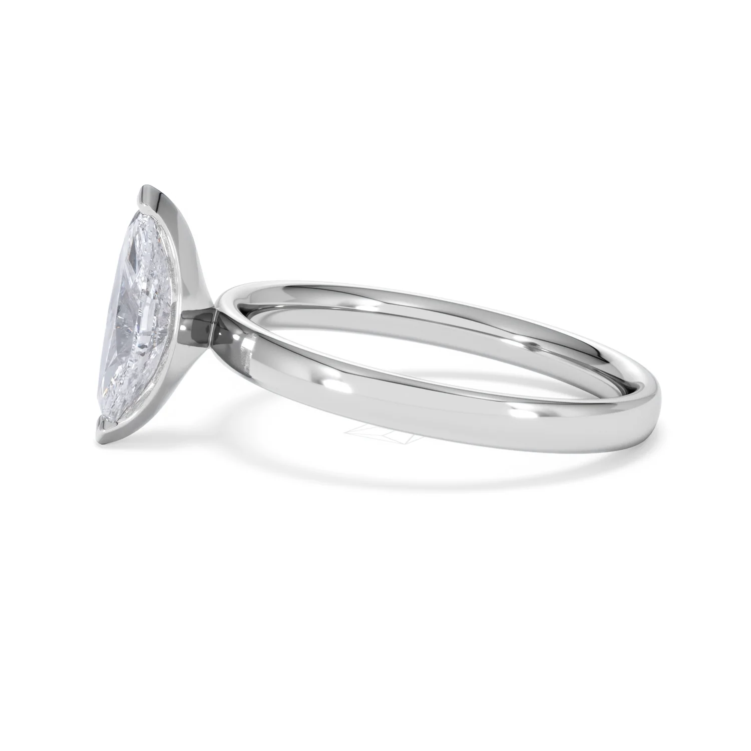 Origin 1.00ct Marquise Cut Lab Diamond Solitaire Engagement Ring in 18K White Gold - Image 70