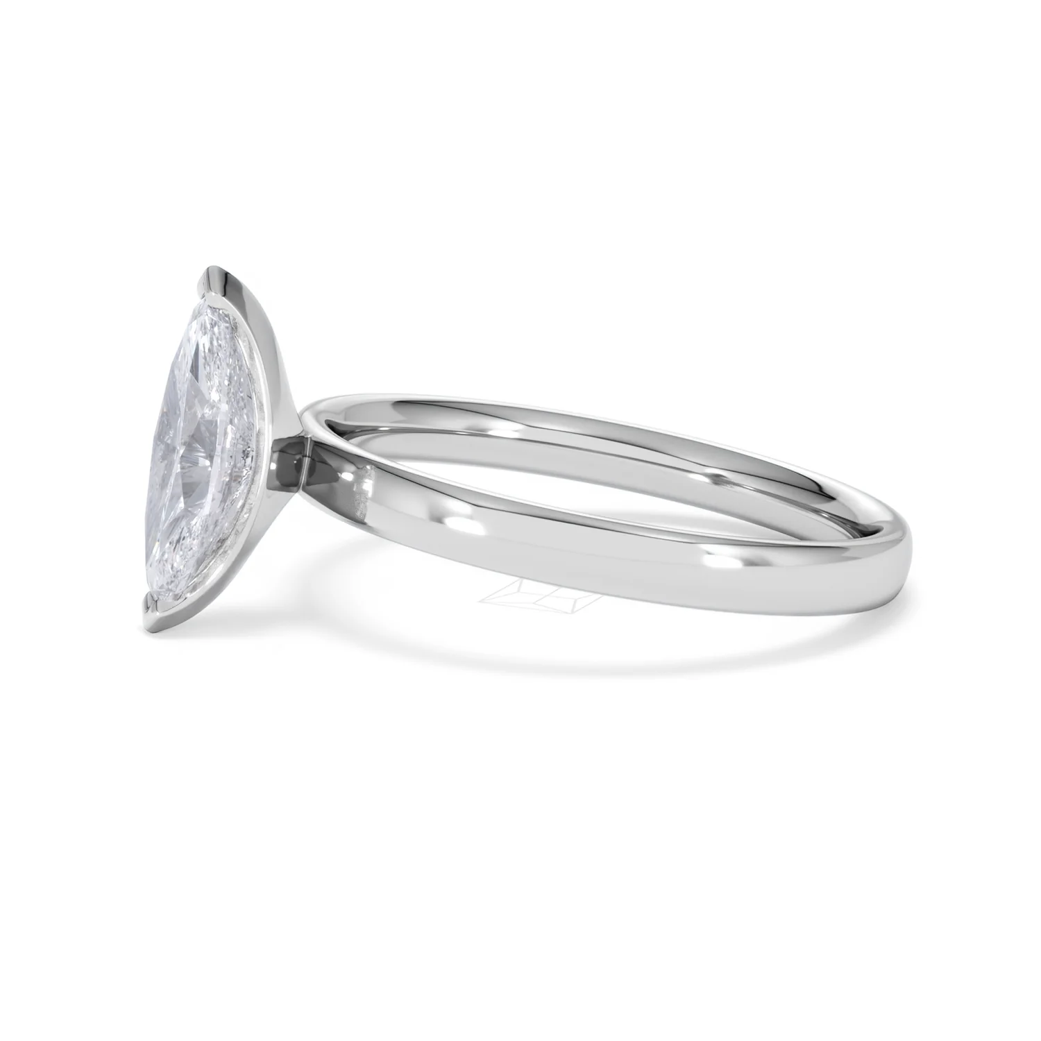 Origin 1.00ct Marquise Cut Lab Diamond Solitaire Engagement Ring in 18K White Gold - Image 72