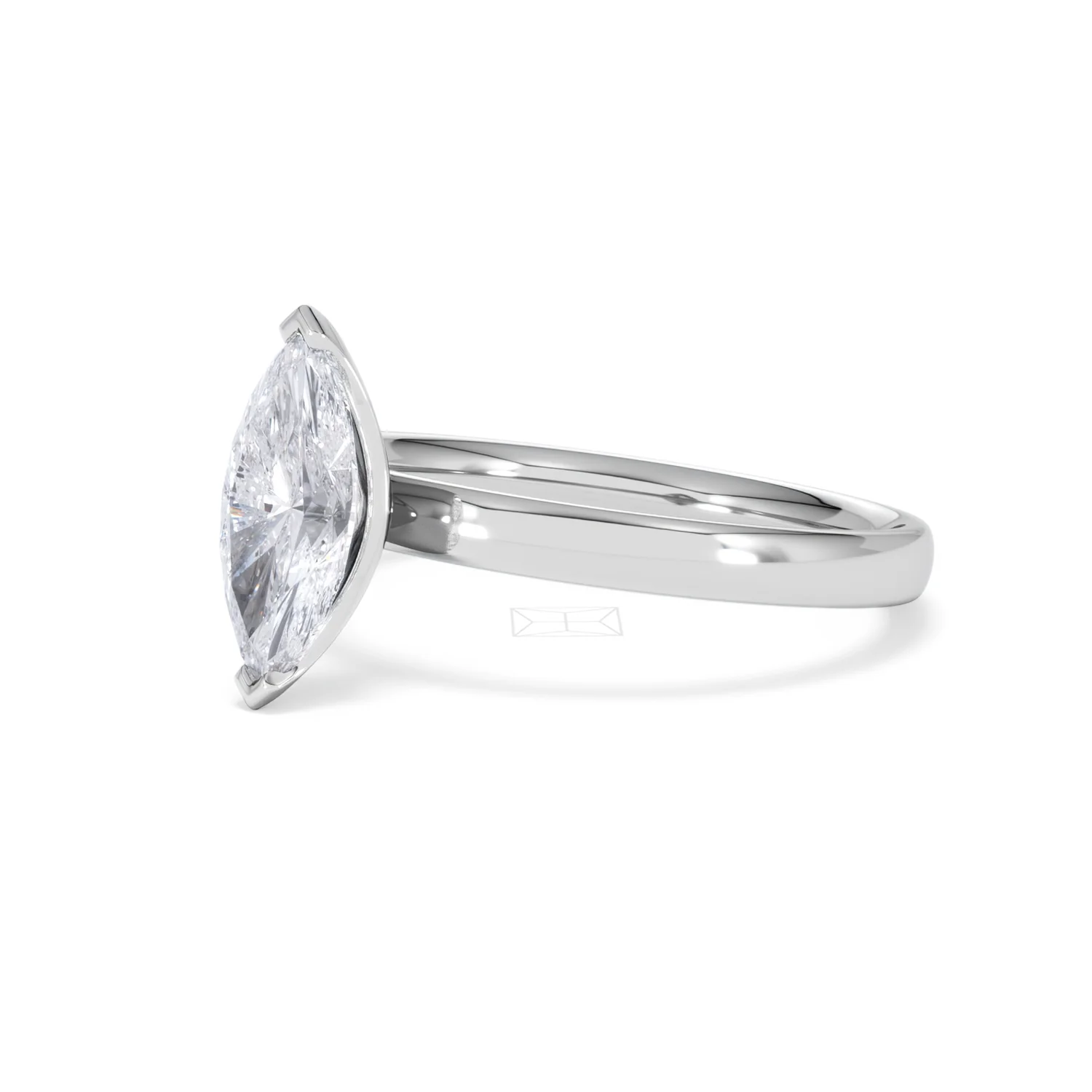 Origin 1.00ct Marquise Cut Lab Diamond Solitaire Engagement Ring in 18K White Gold - Image 78