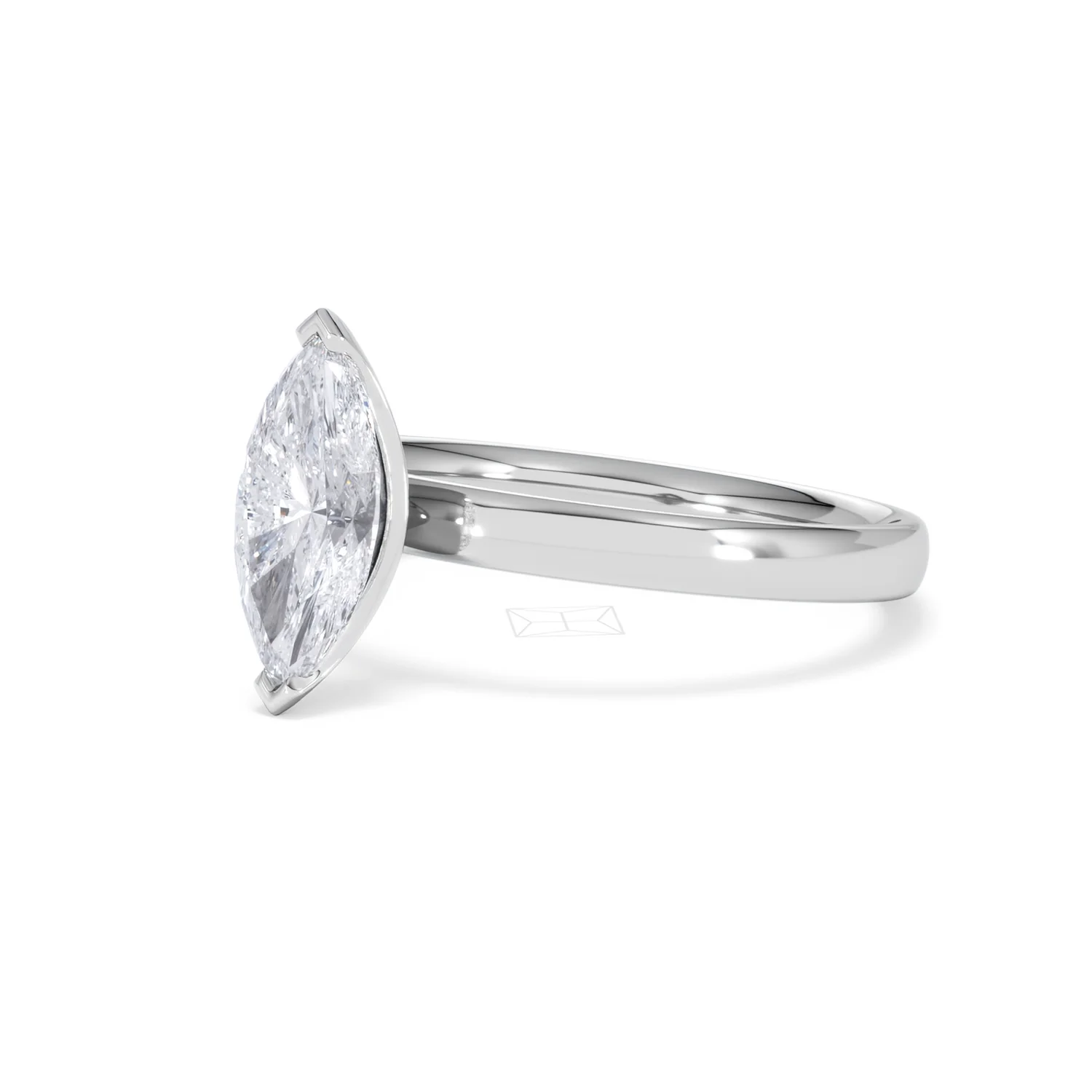 Origin 1.00ct Marquise Cut Lab Diamond Solitaire Engagement Ring in 18K White Gold - Image 79