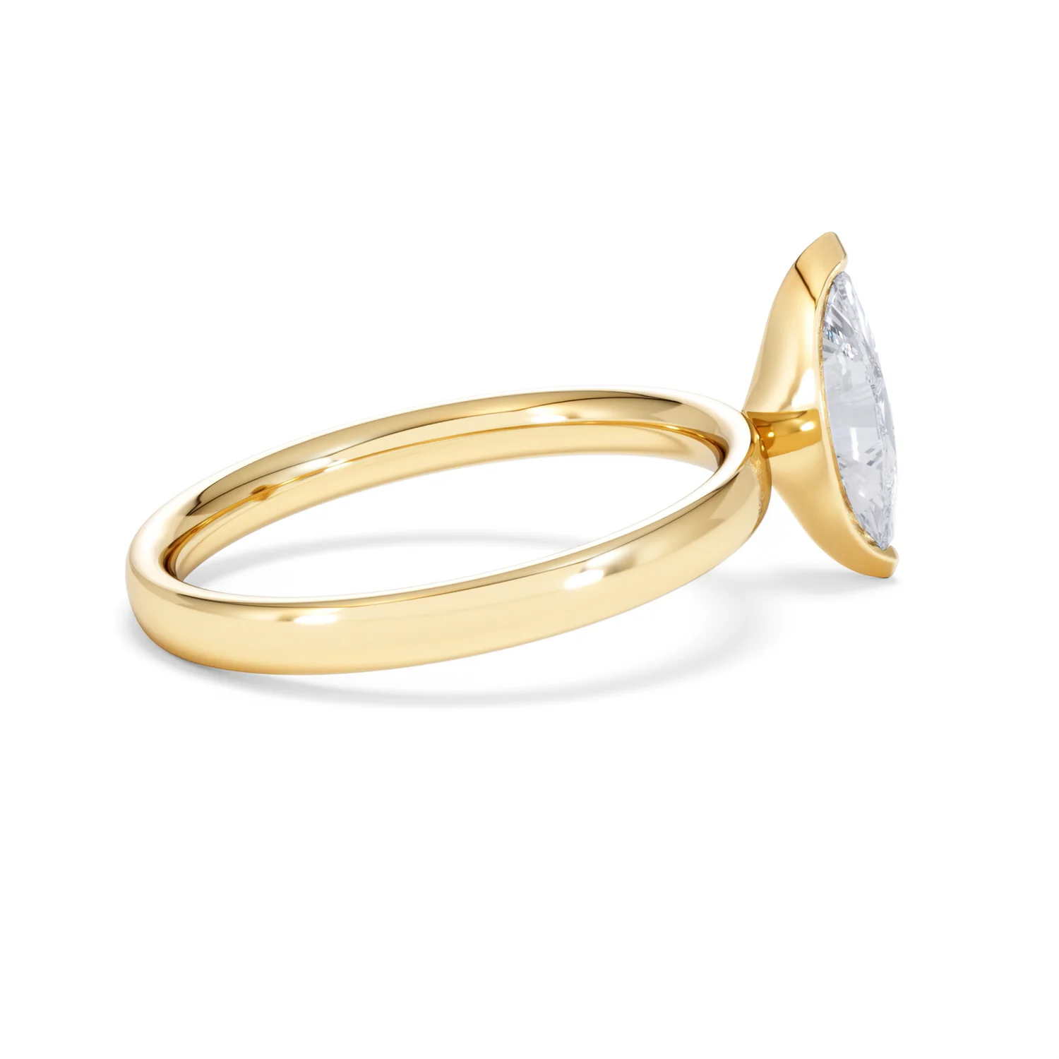 Origin 1.00ct Marquise Cut Lab Diamond Solitaire Engagement Ring in 18K Yellow Gold - Image 32
