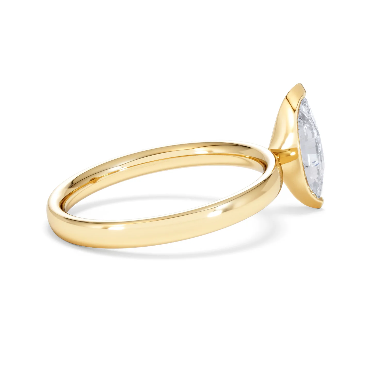 Origin 1.00ct Marquise Cut Lab Diamond Solitaire Engagement Ring in 18K Yellow Gold - Image 33