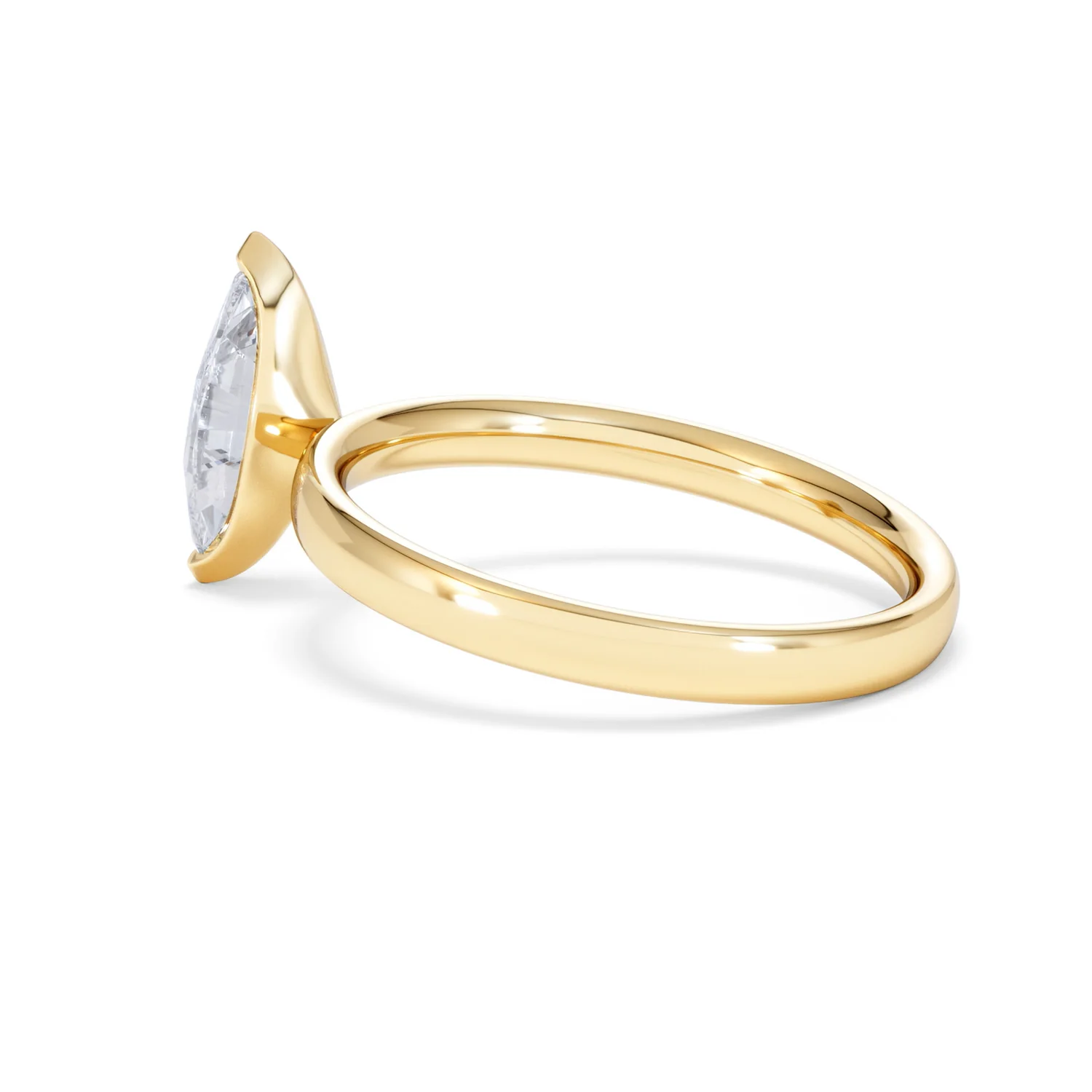 Origin 1.00ct Marquise Cut Lab Diamond Solitaire Engagement Ring in 18K Yellow Gold - Image 62