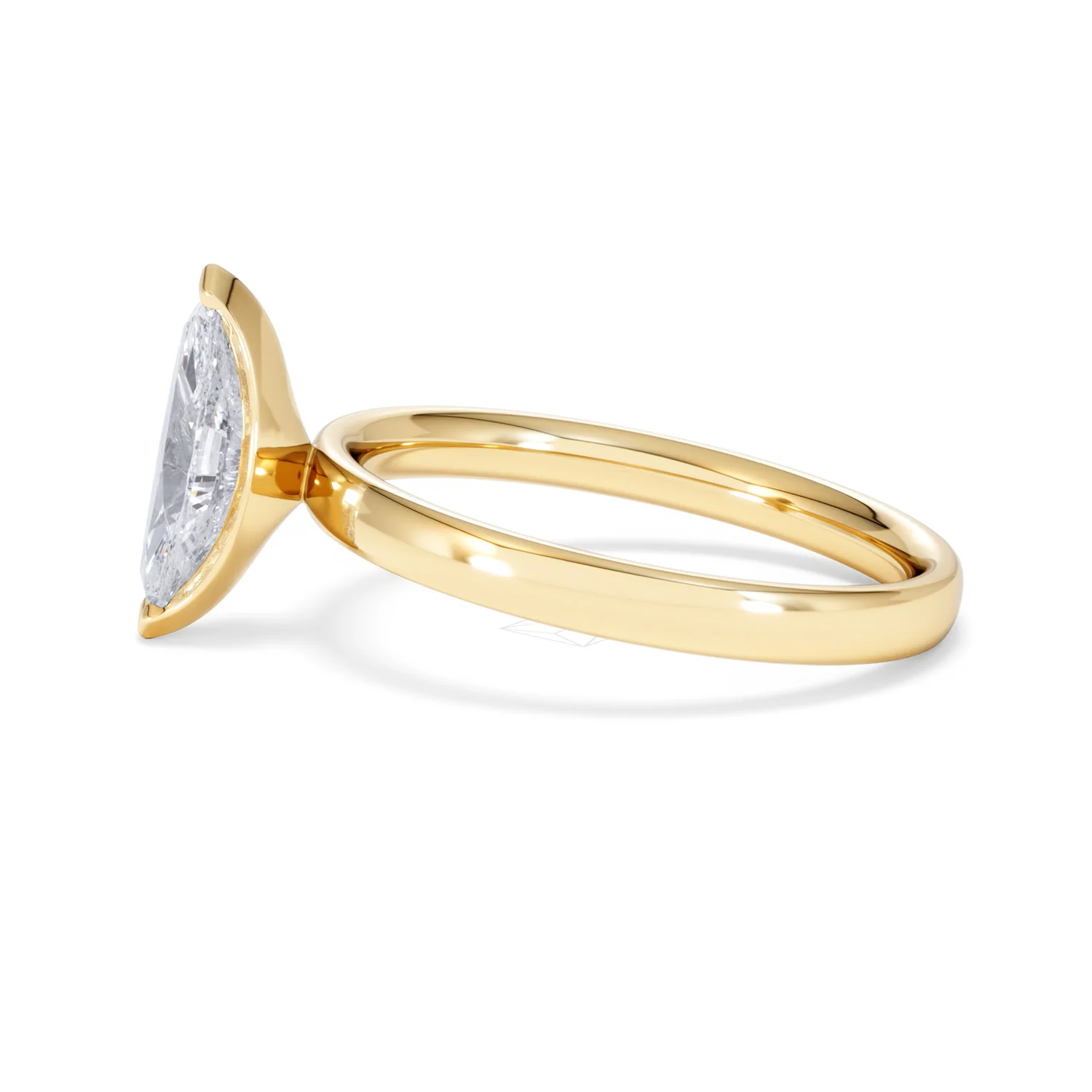 Origin 1.00ct Marquise Cut Lab Diamond Solitaire Engagement Ring in 18K Yellow Gold - Image 69