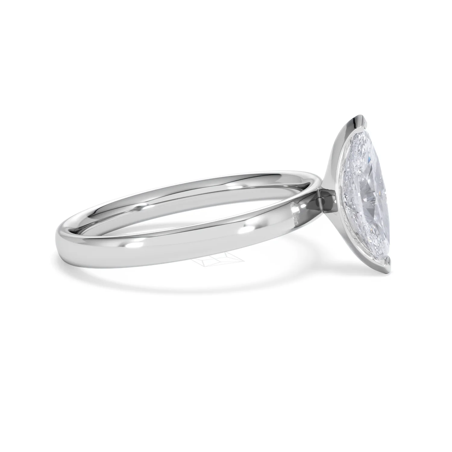 Origin 1.00ct Marquise Cut Lab Diamond Solitaire Engagement Ring in Platinum - Image 24