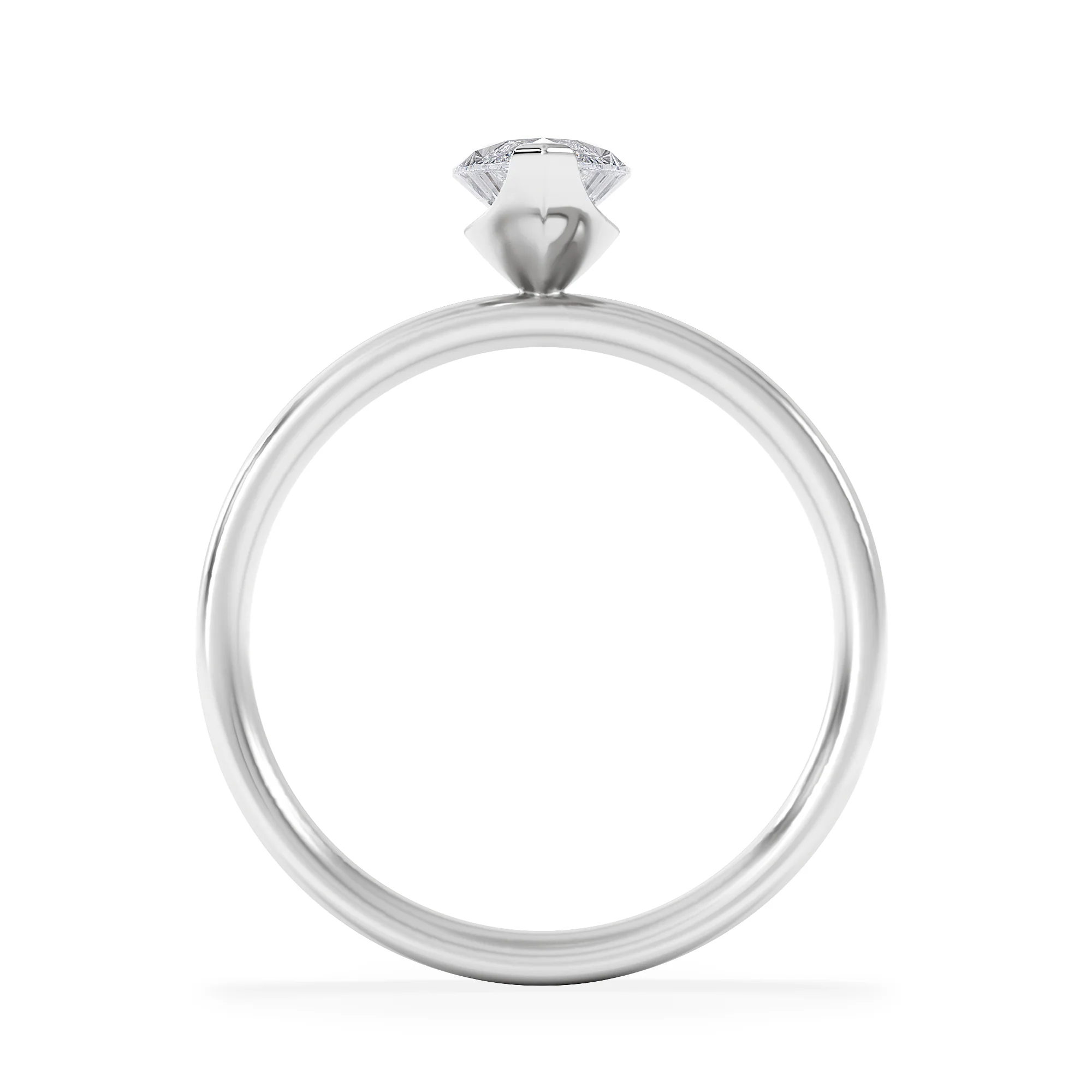 Origin 1.00ct Marquise Cut Lab Diamond Solitaire Engagement Ring in Platinum - Image 3