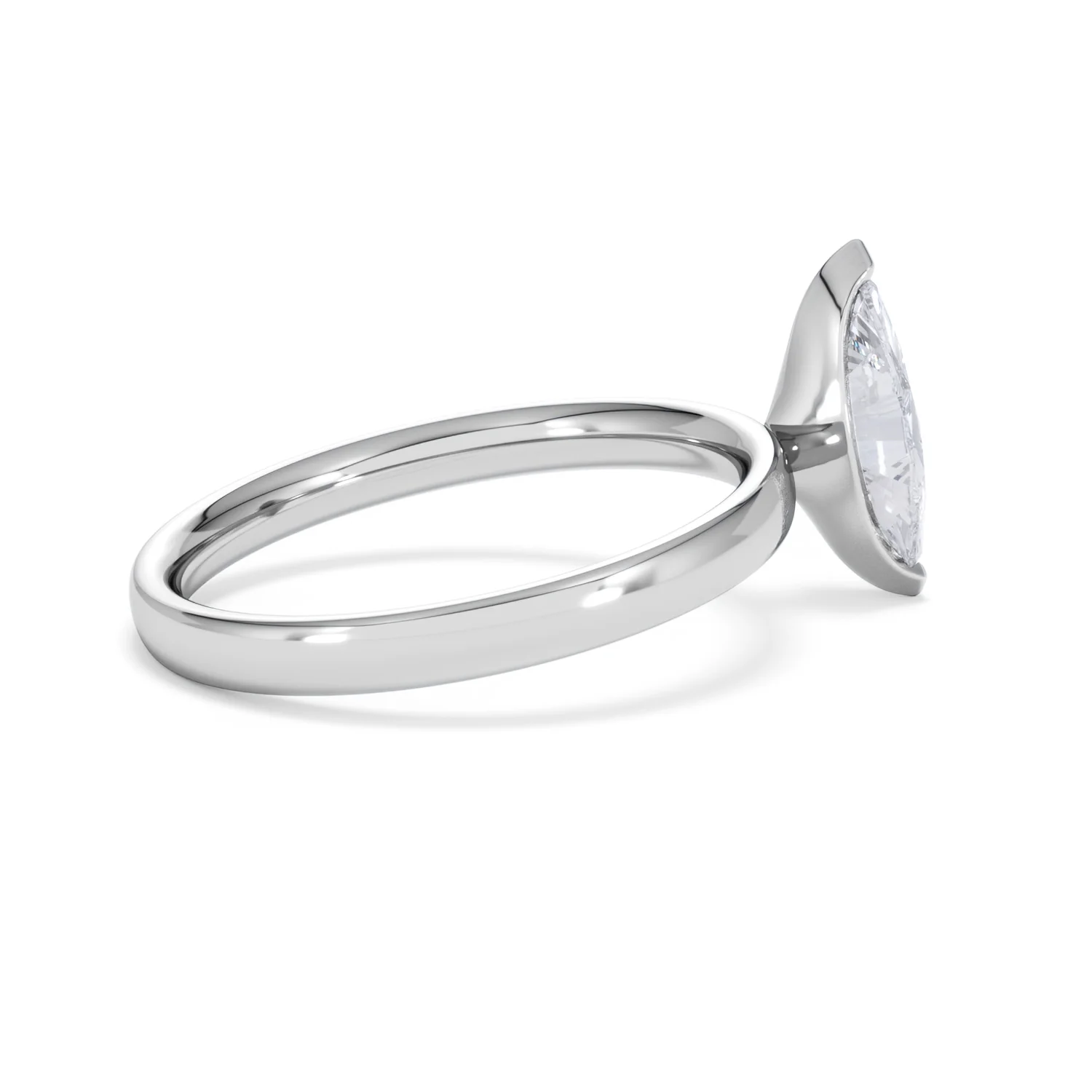 Origin 1.00ct Marquise Cut Lab Diamond Solitaire Engagement Ring in Platinum - Image 32