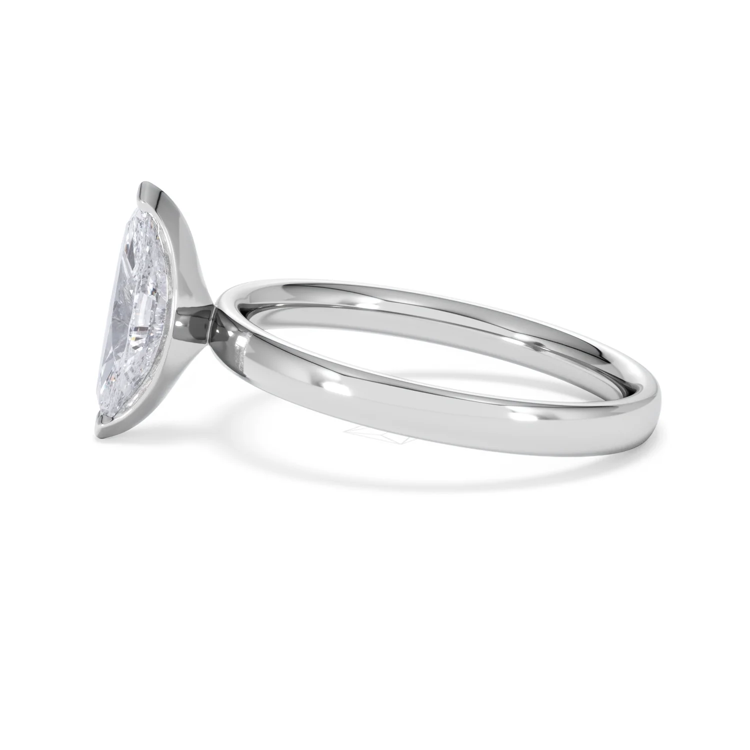 Origin 1.00ct Marquise Cut Lab Diamond Solitaire Engagement Ring in Platinum - Image 69