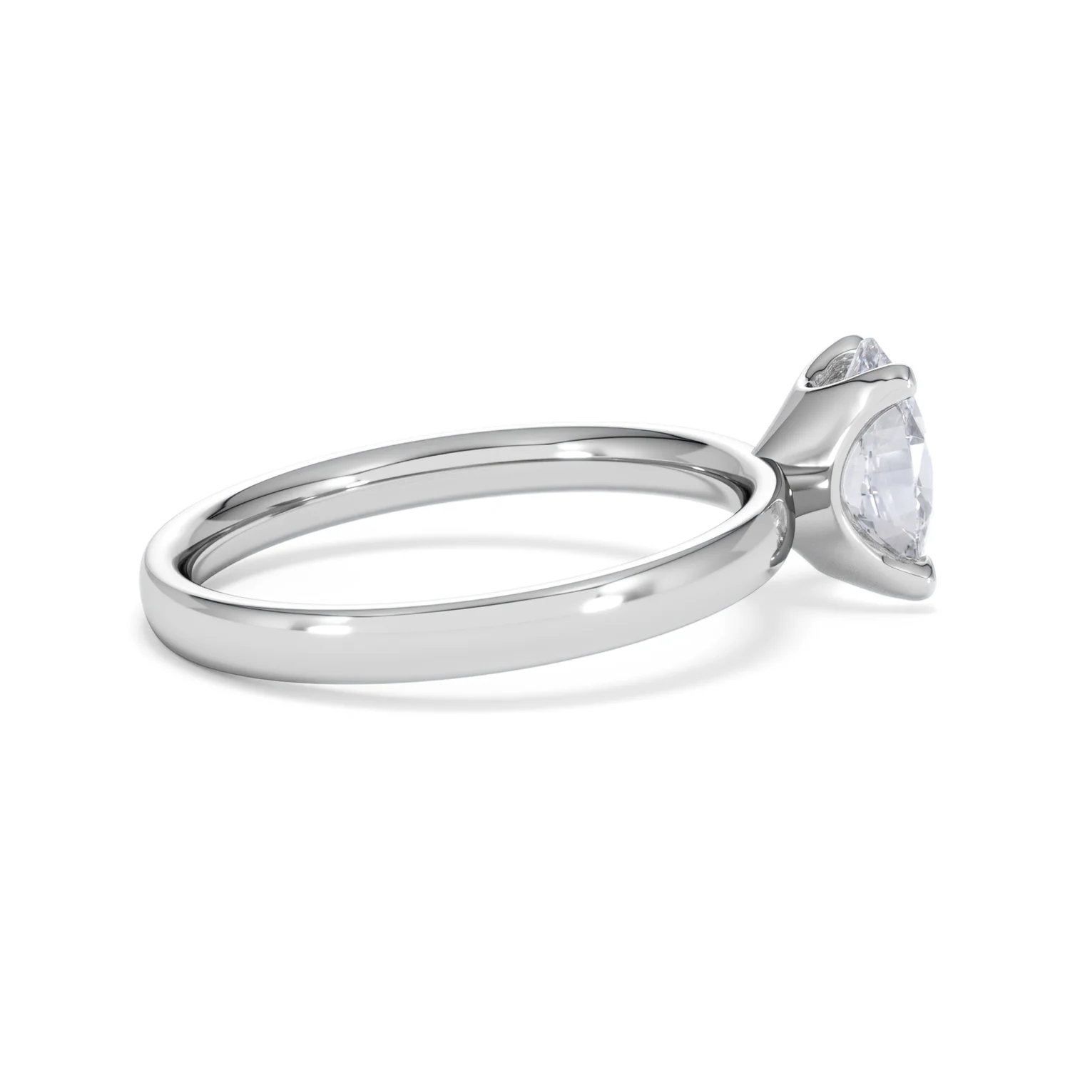 Origin 1.00ct Oval Cut Lab Diamond Solitaire Engagement Ring in 18K White Gold - Image 31