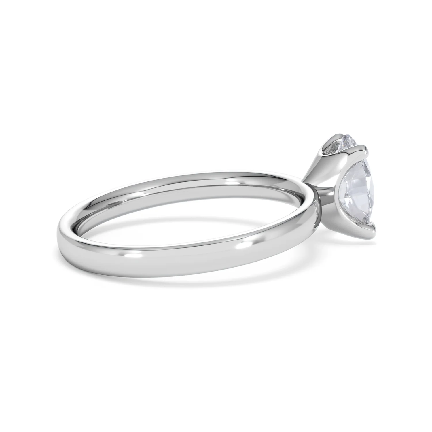 Origin 1.00ct Oval Cut Lab Diamond Solitaire Engagement Ring in 18K White Gold - Image 32
