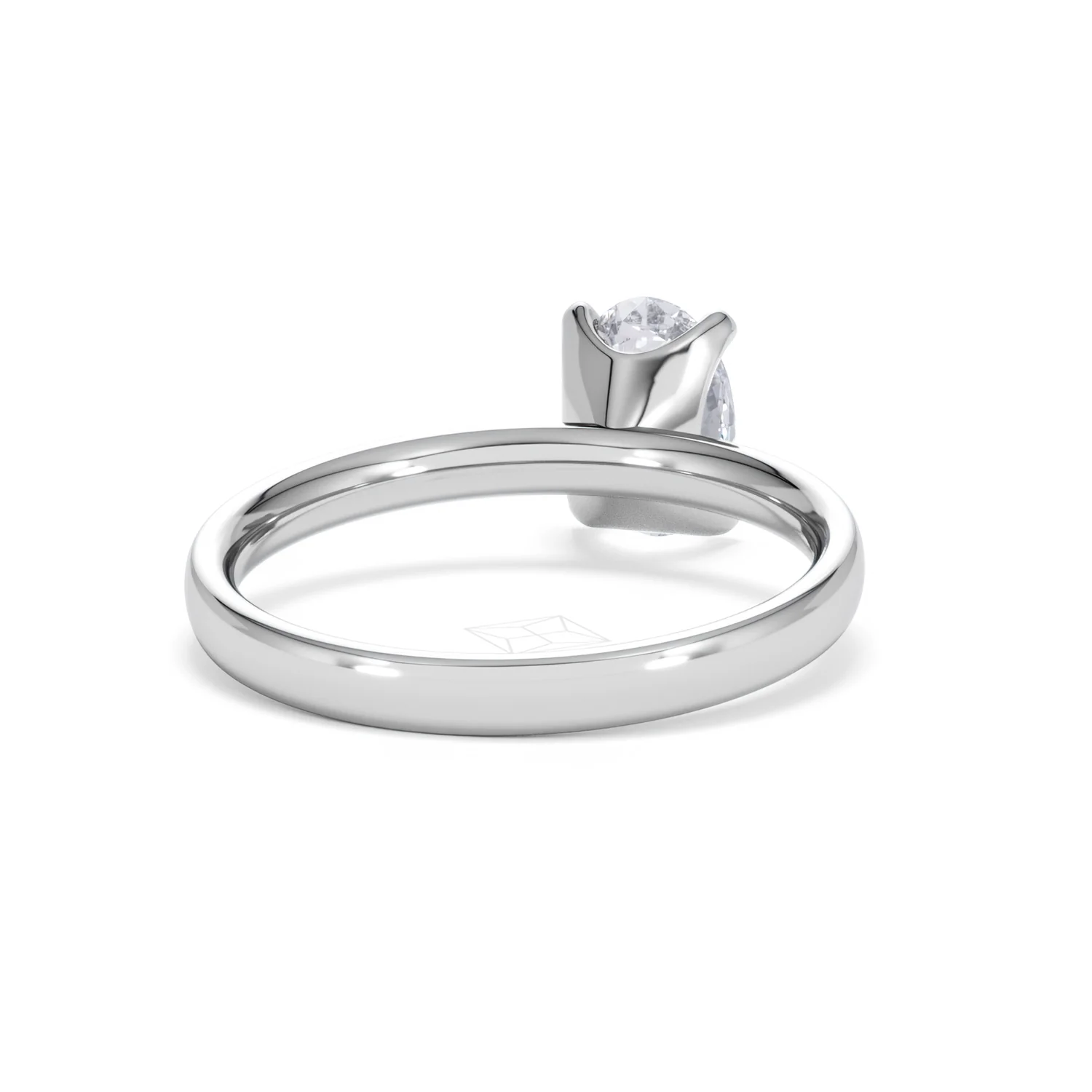 Origin 1.00ct Oval Cut Lab Diamond Solitaire Engagement Ring in 18K White Gold - Image 44