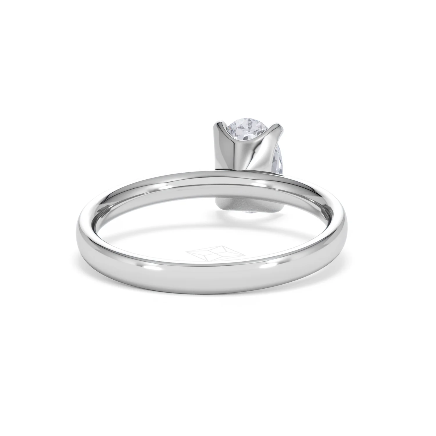 Origin 1.00ct Oval Cut Lab Diamond Solitaire Engagement Ring in 18K White Gold - Image 45