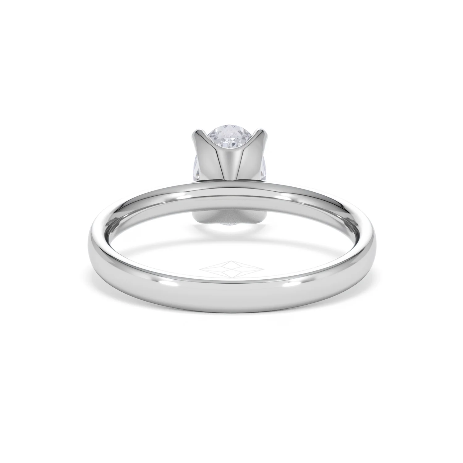 Origin 1.00ct Oval Cut Lab Diamond Solitaire Engagement Ring in 18K White Gold - Image 48