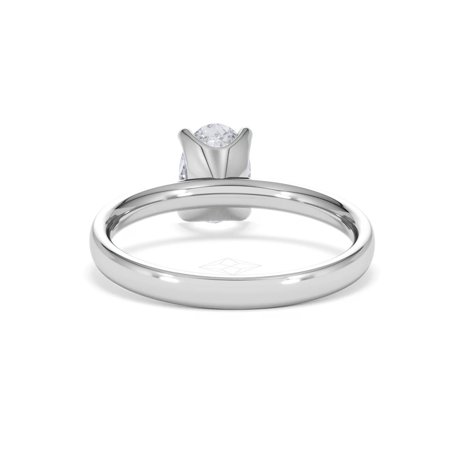 Origin 1.00ct Oval Cut Lab Diamond Solitaire Engagement Ring in 18K White Gold - Image 49