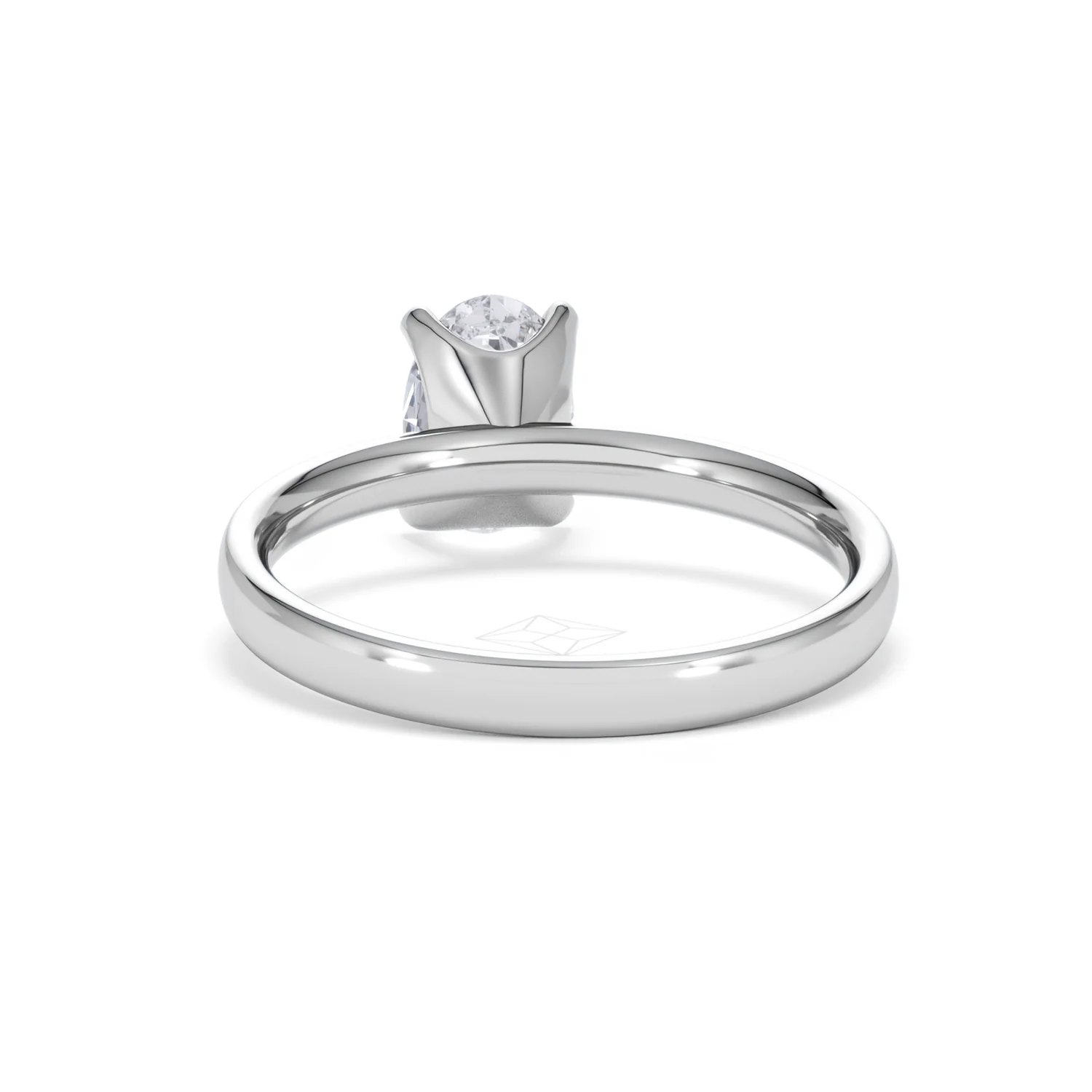 Origin 1.00ct Oval Cut Lab Diamond Solitaire Engagement Ring in 18K White Gold - Image 50