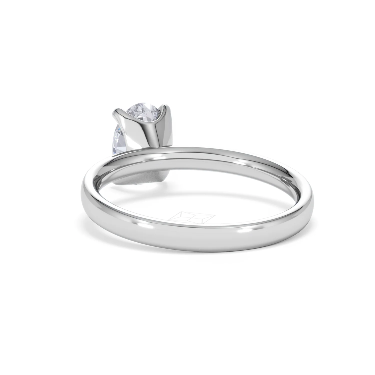 Origin 1.00ct Oval Cut Lab Diamond Solitaire Engagement Ring in 18K White Gold - Image 53