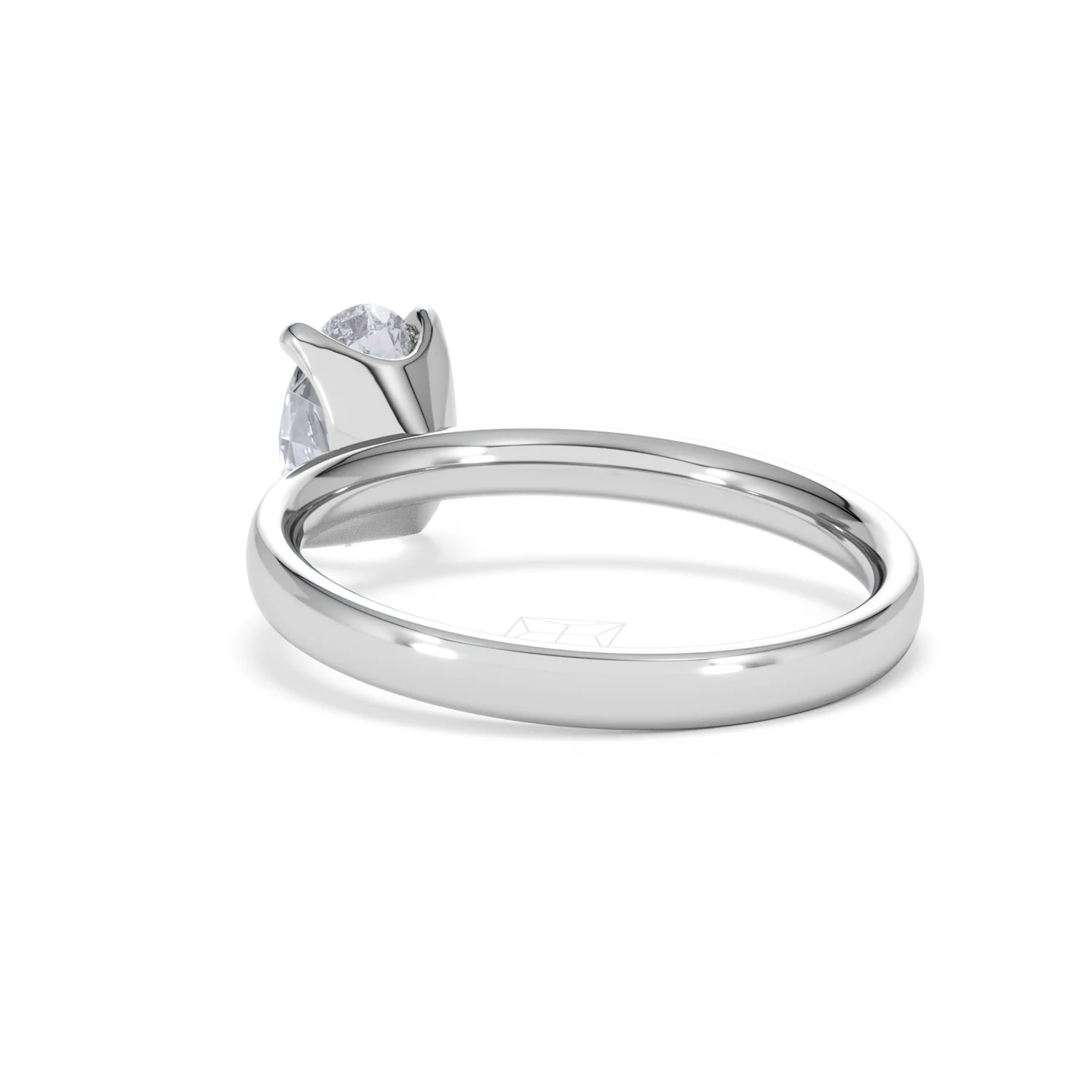 Origin 1.00ct Oval Cut Lab Diamond Solitaire Engagement Ring in 18K White Gold - Image 55