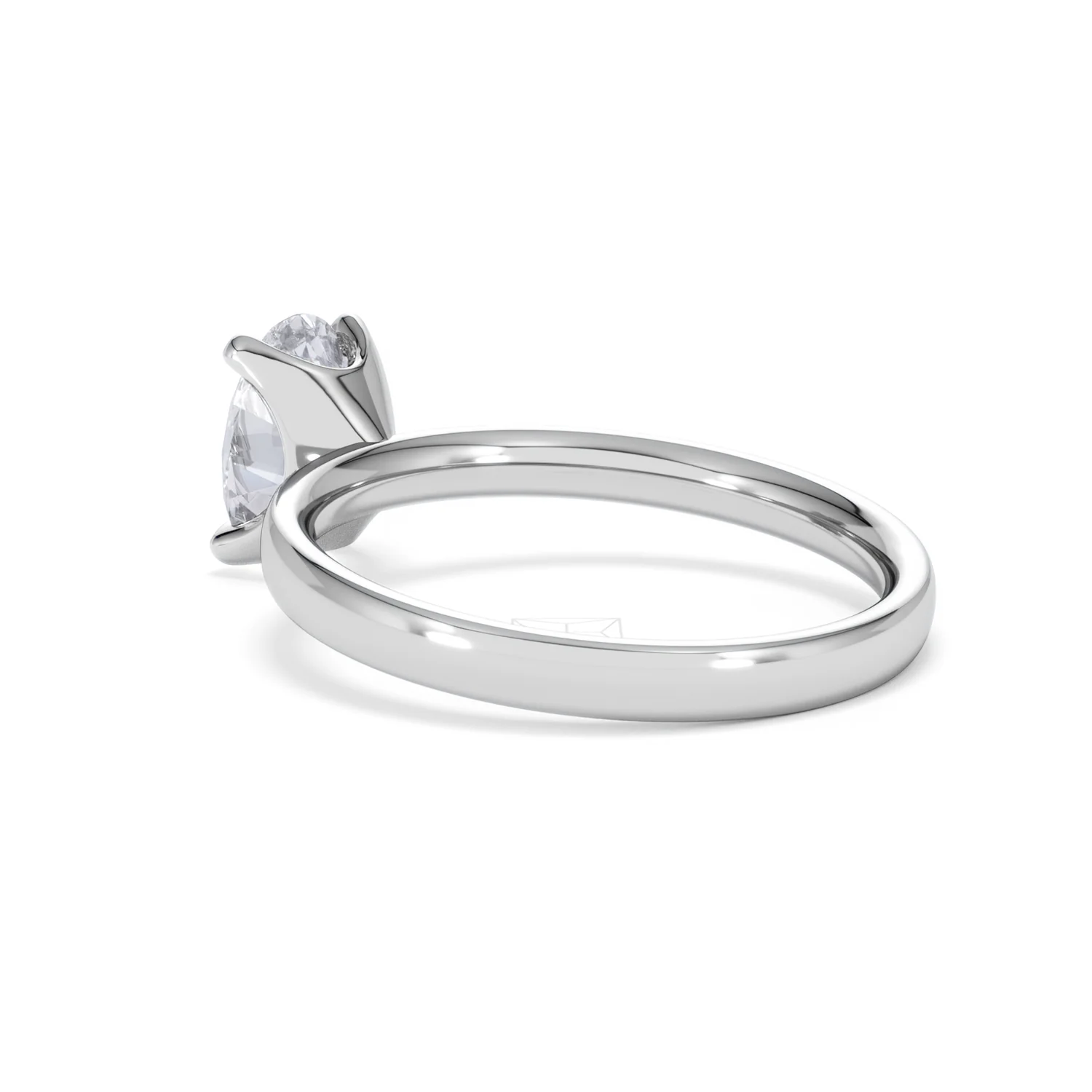 Origin 1.00ct Oval Cut Lab Diamond Solitaire Engagement Ring in 18K White Gold - Image 58
