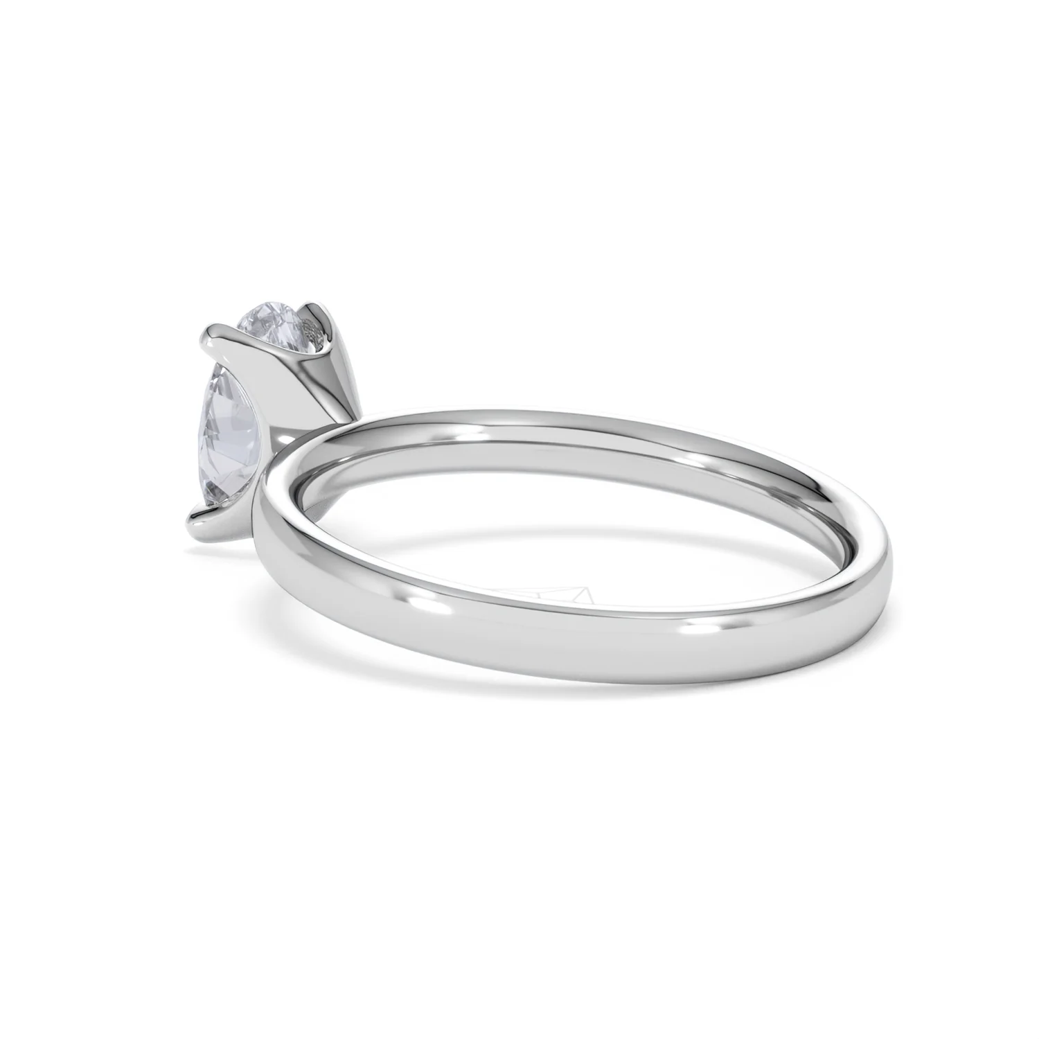 Origin 1.00ct Oval Cut Lab Diamond Solitaire Engagement Ring in 18K White Gold - Image 59