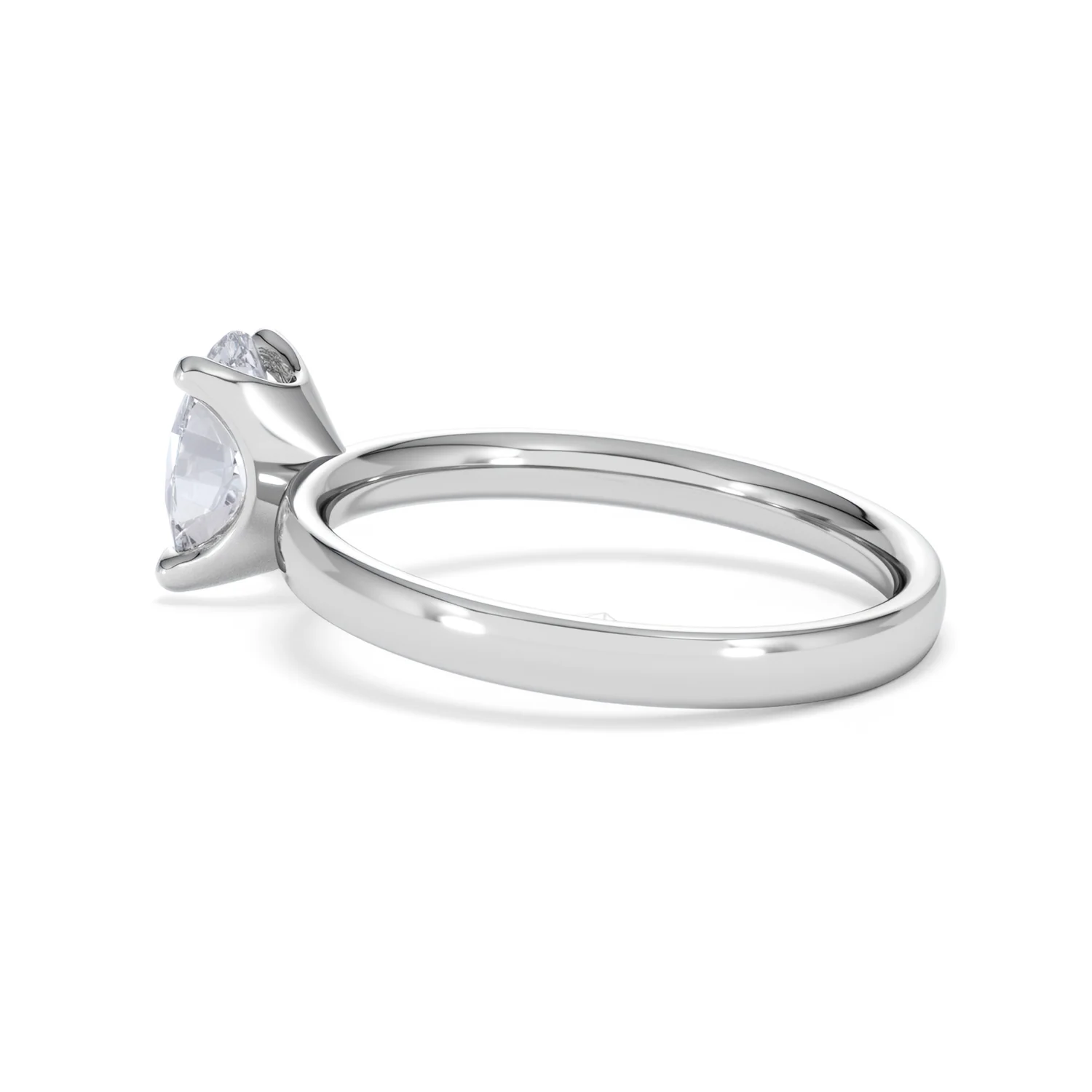 Origin 1.00ct Oval Cut Lab Diamond Solitaire Engagement Ring in 18K White Gold - Image 62