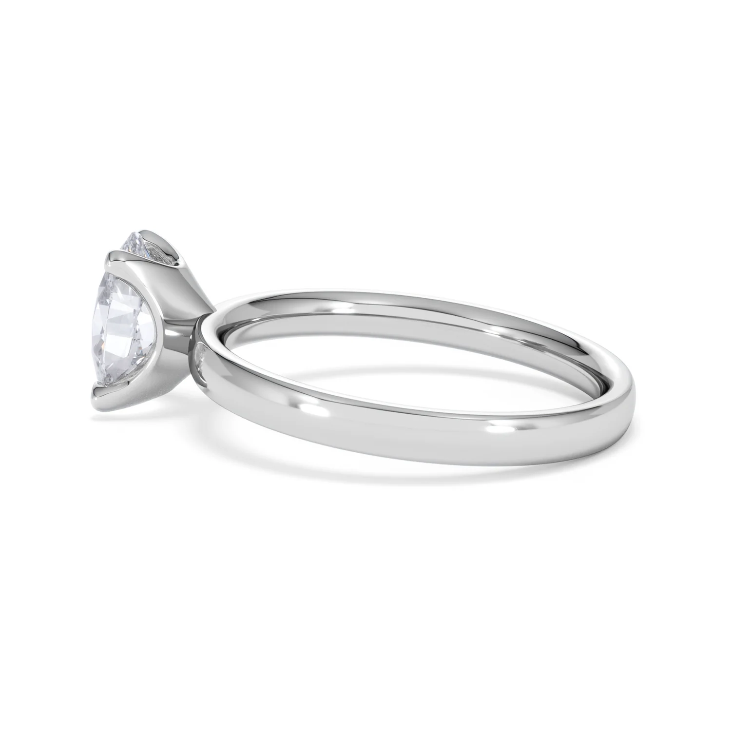 Origin 1.00ct Oval Cut Lab Diamond Solitaire Engagement Ring in 18K White Gold - Image 65