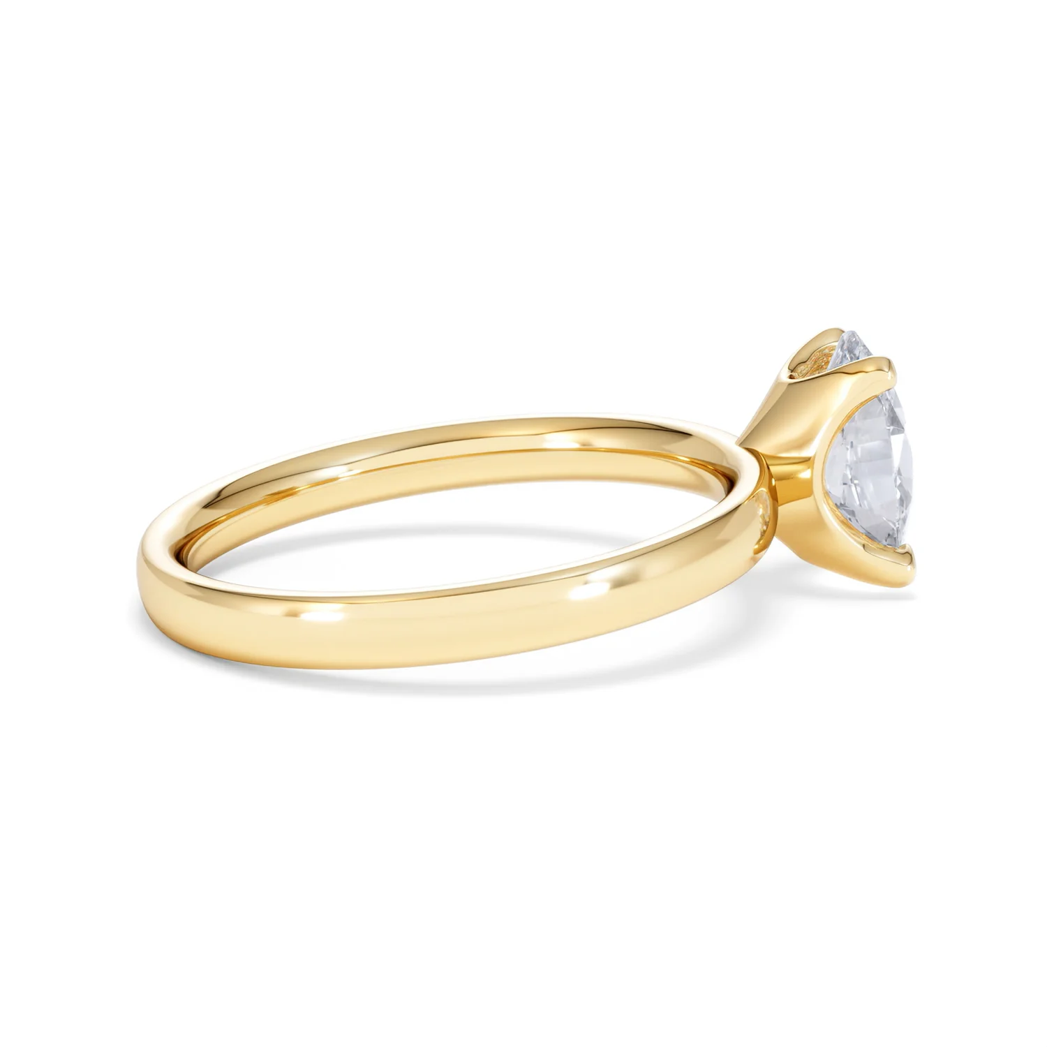 Origin 1.00ct Oval Cut Lab Diamond Solitaire Engagement Ring in 18K Yellow Gold - Image 31