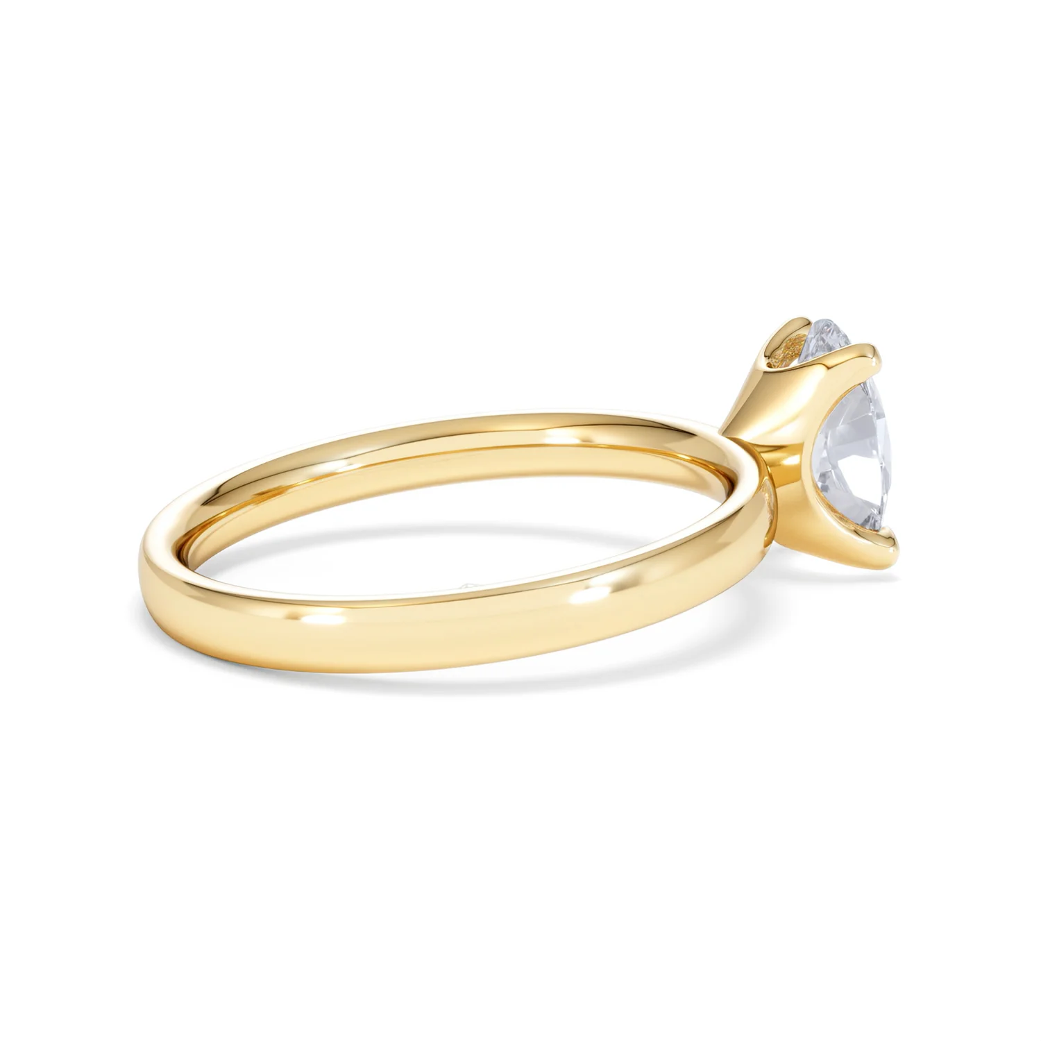 Origin 1.00ct Oval Cut Lab Diamond Solitaire Engagement Ring in 18K Yellow Gold - Image 33