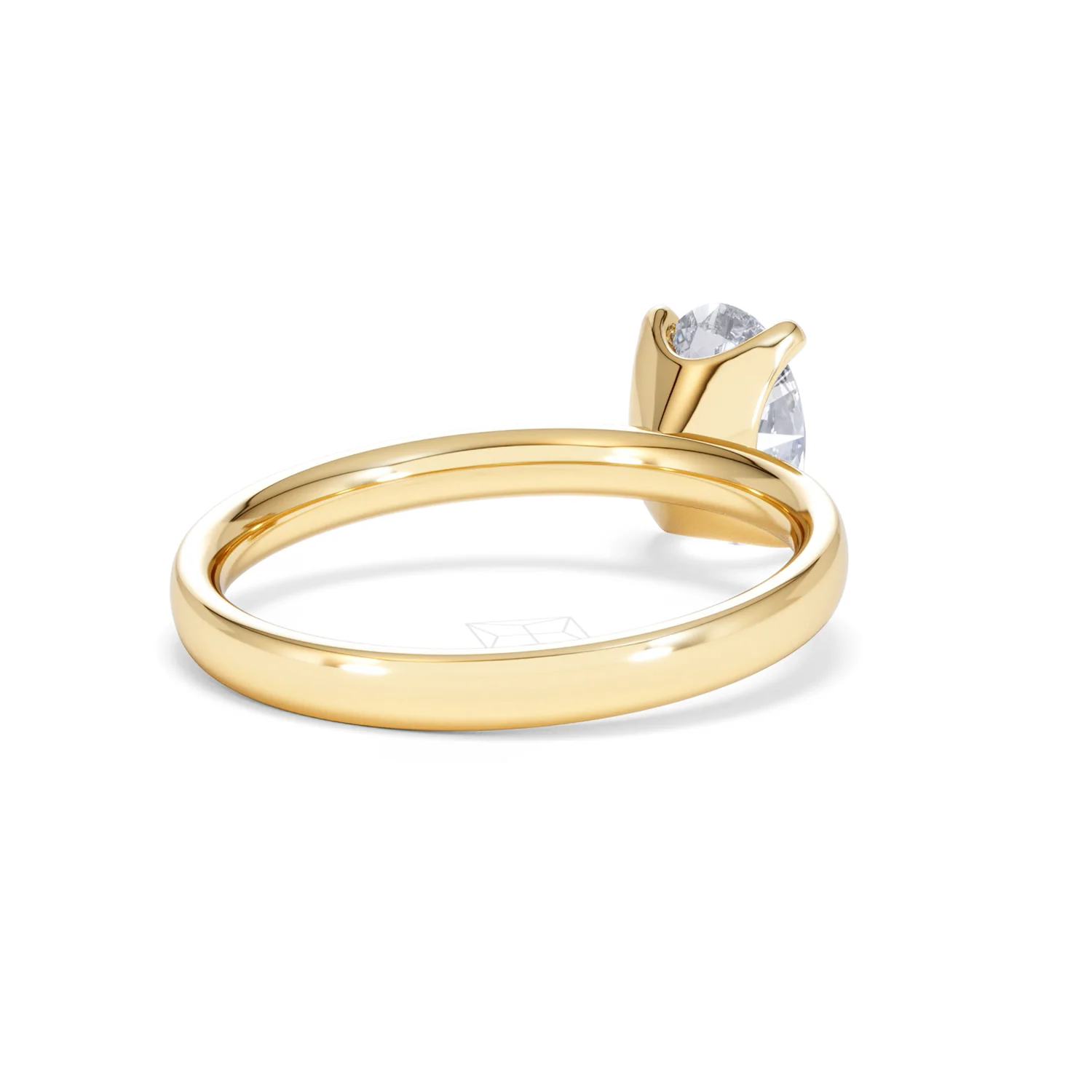 Origin 1.00ct Oval Cut Lab Diamond Solitaire Engagement Ring in 18K Yellow Gold - Image 41