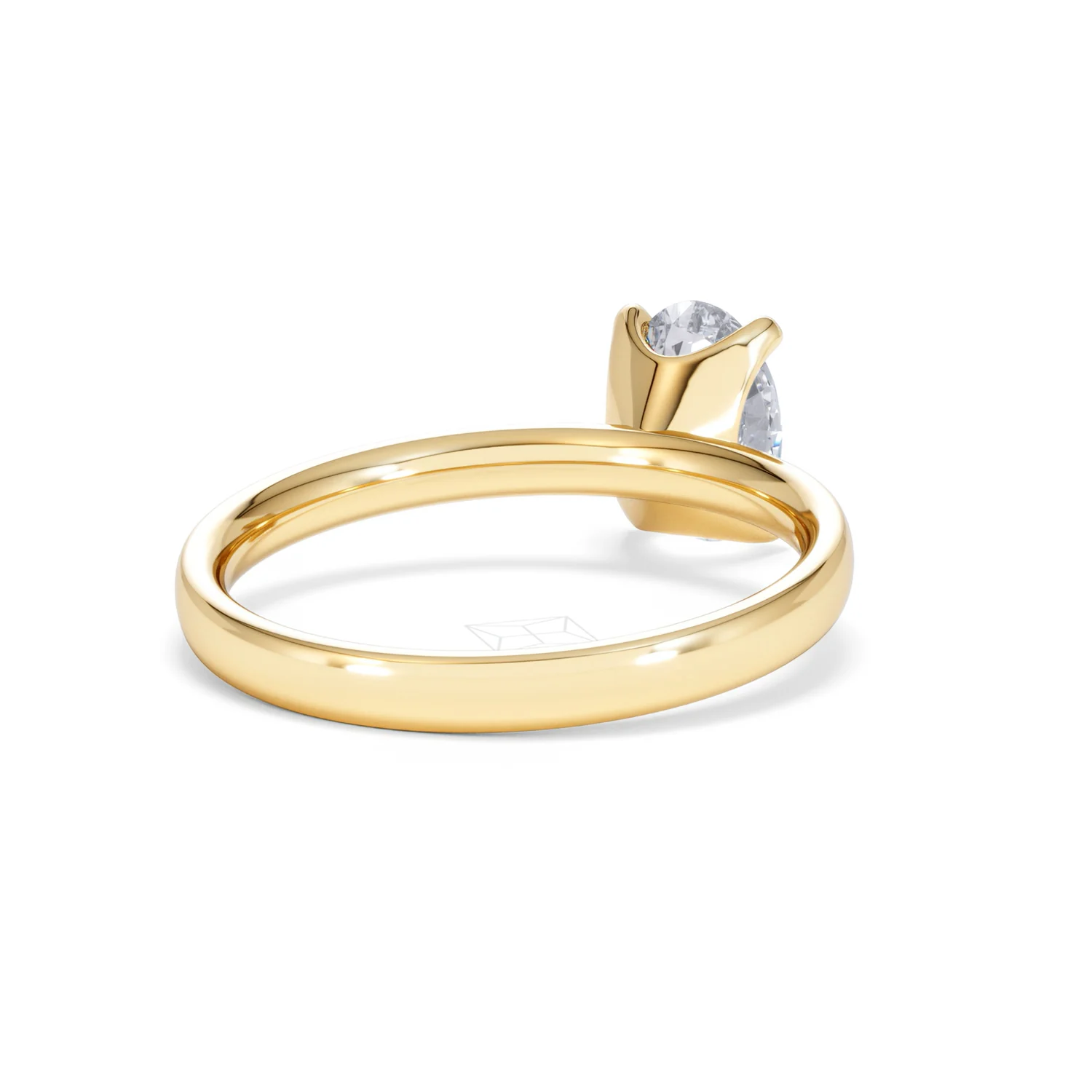 Origin 1.00ct Oval Cut Lab Diamond Solitaire Engagement Ring in 18K Yellow Gold - Image 42