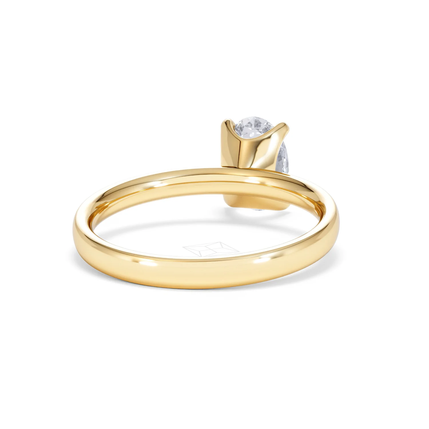 Origin 1.00ct Oval Cut Lab Diamond Solitaire Engagement Ring in 18K Yellow Gold - Image 44
