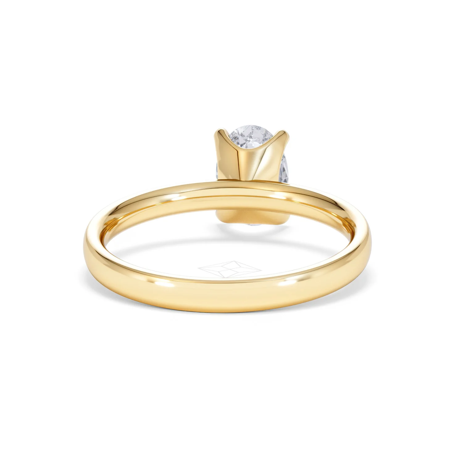 Origin 1.00ct Oval Cut Lab Diamond Solitaire Engagement Ring in 18K Yellow Gold - Image 46