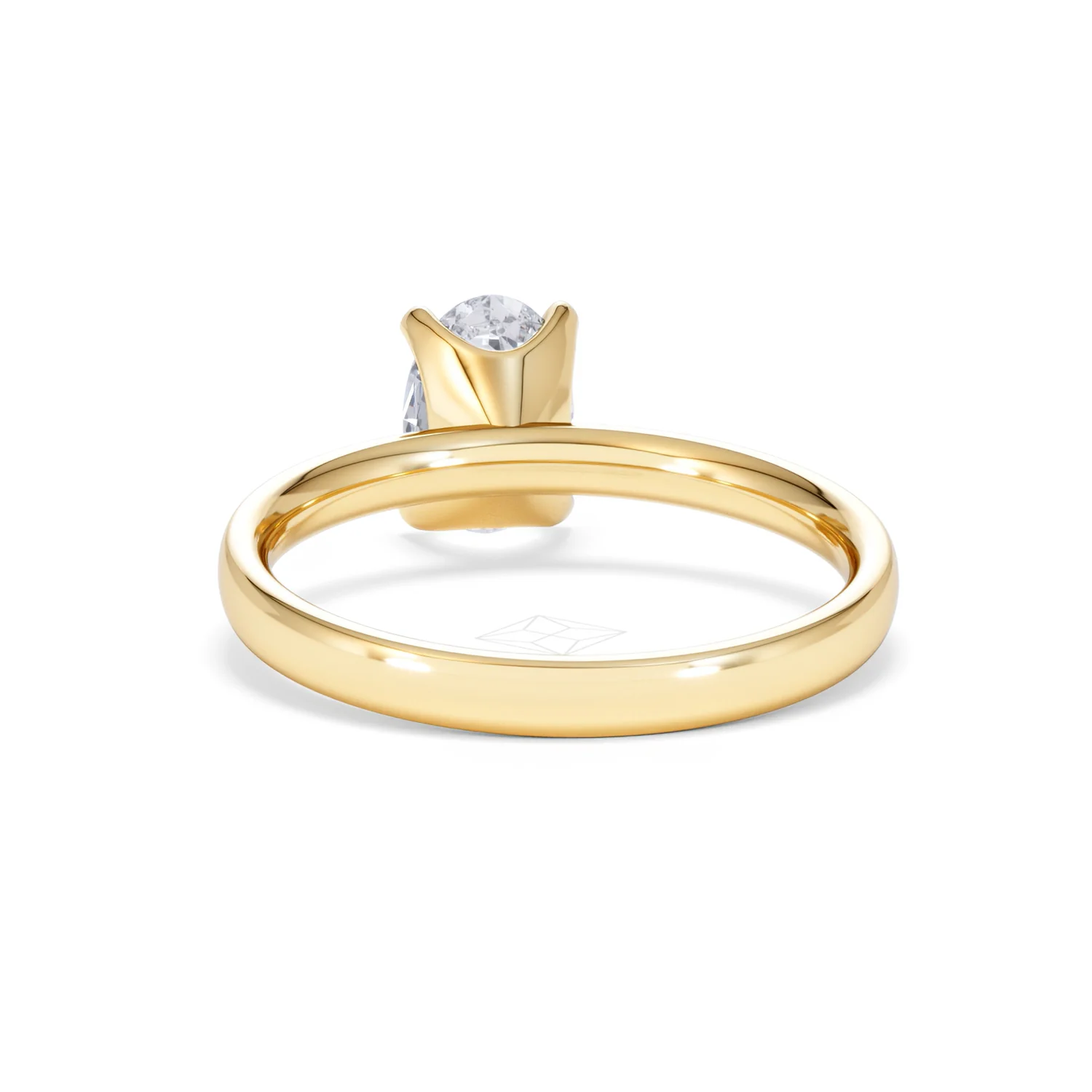 Origin 1.00ct Oval Cut Lab Diamond Solitaire Engagement Ring in 18K Yellow Gold - Image 50