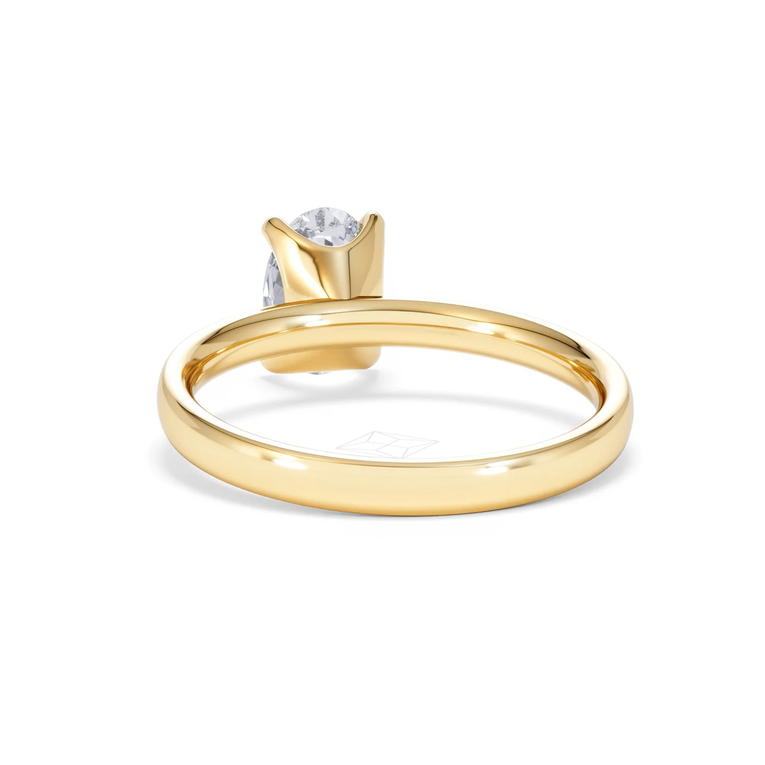 Origin 1.00ct Oval Cut Lab Diamond Solitaire Engagement Ring in 18K Yellow Gold - Image 51