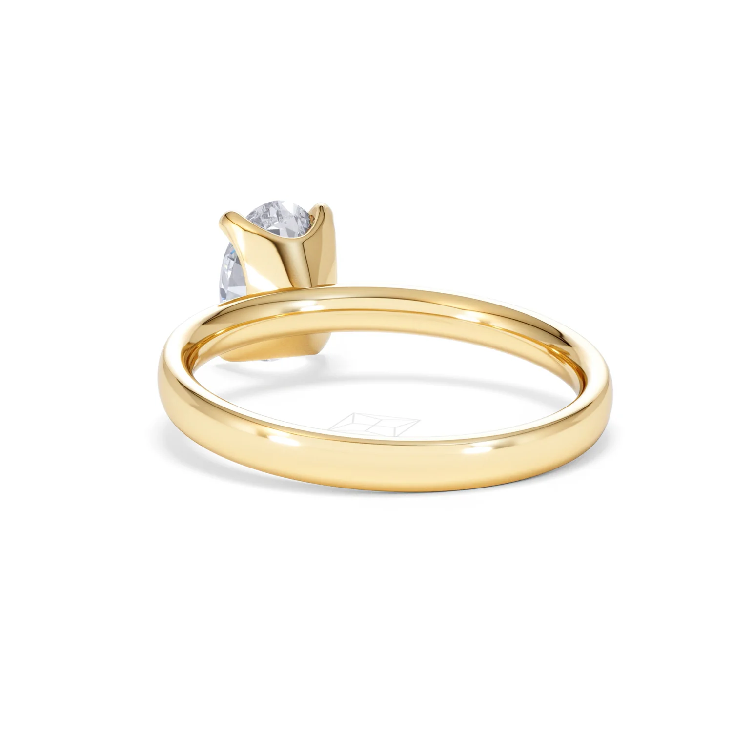 Origin 1.00ct Oval Cut Lab Diamond Solitaire Engagement Ring in 18K Yellow Gold - Image 53