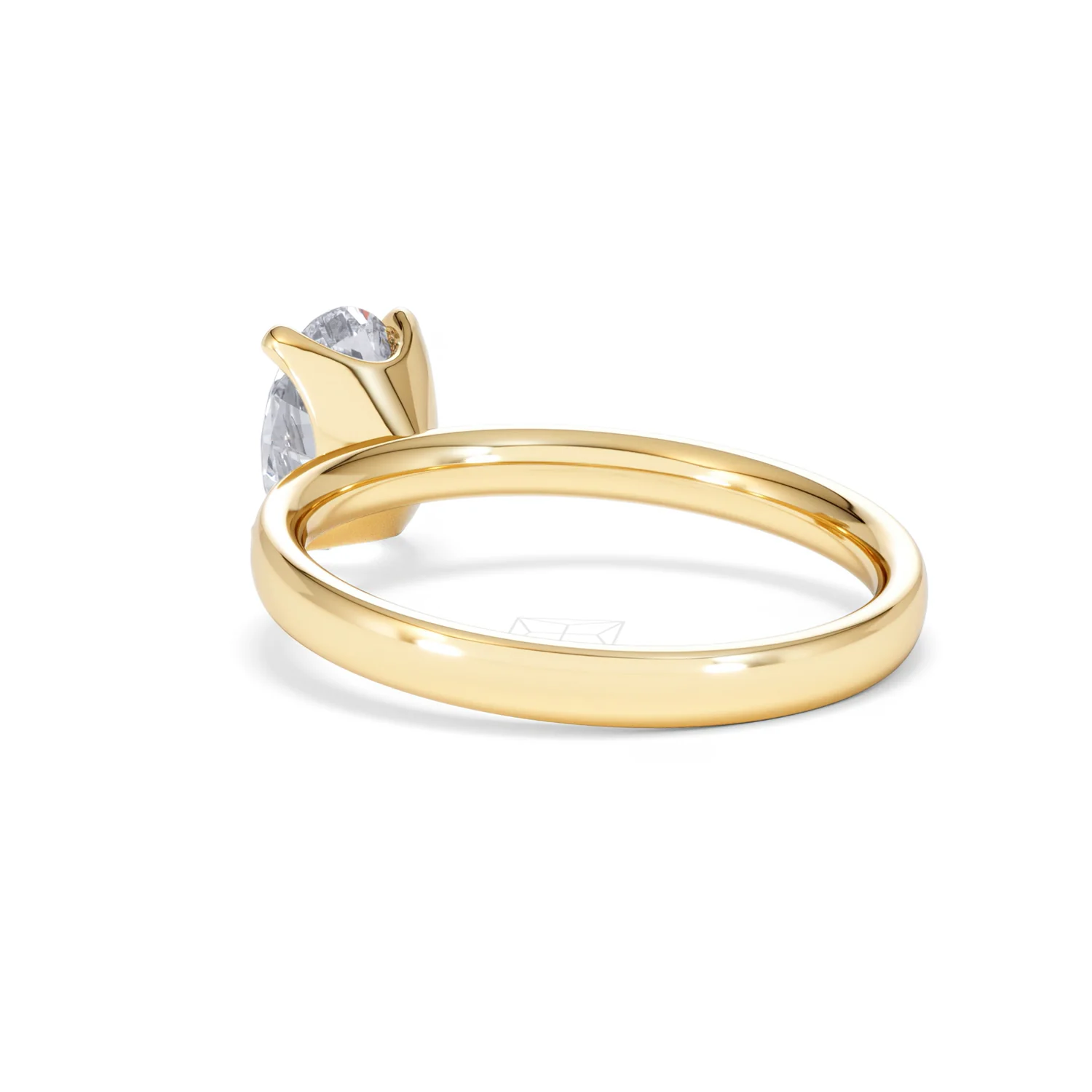 Origin 1.00ct Oval Cut Lab Diamond Solitaire Engagement Ring in 18K Yellow Gold - Image 56