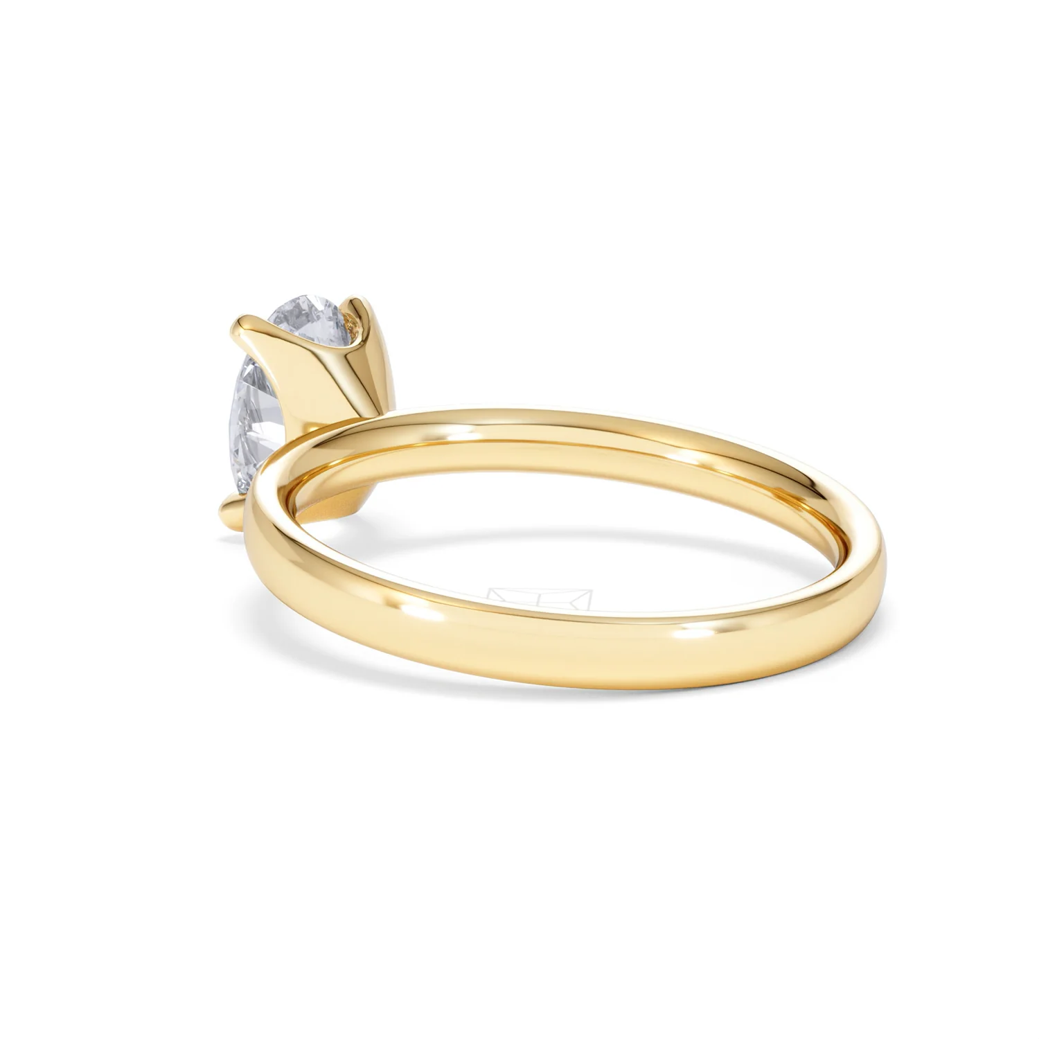 Origin 1.00ct Oval Cut Lab Diamond Solitaire Engagement Ring in 18K Yellow Gold - Image 57