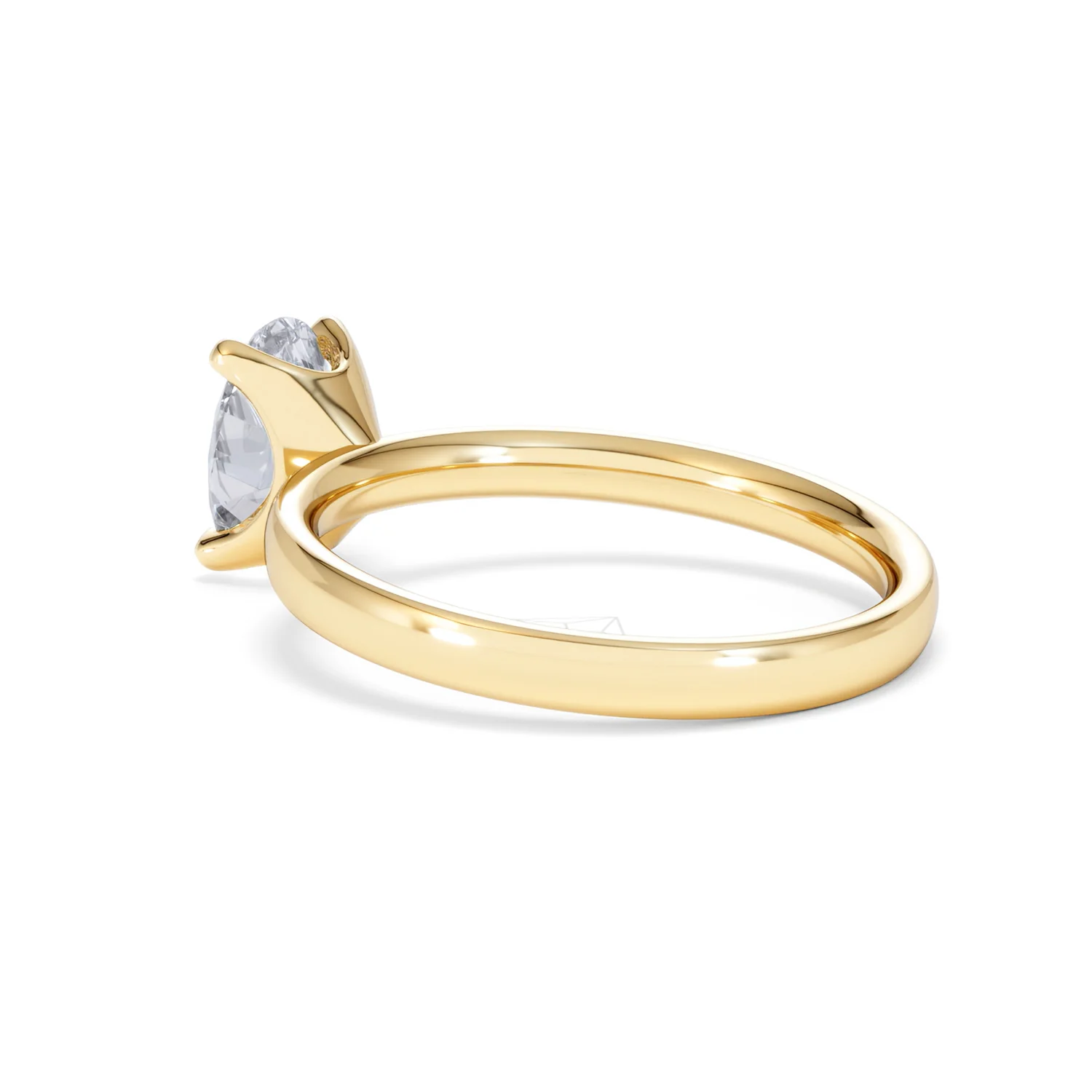 Origin 1.00ct Oval Cut Lab Diamond Solitaire Engagement Ring in 18K Yellow Gold - Image 59